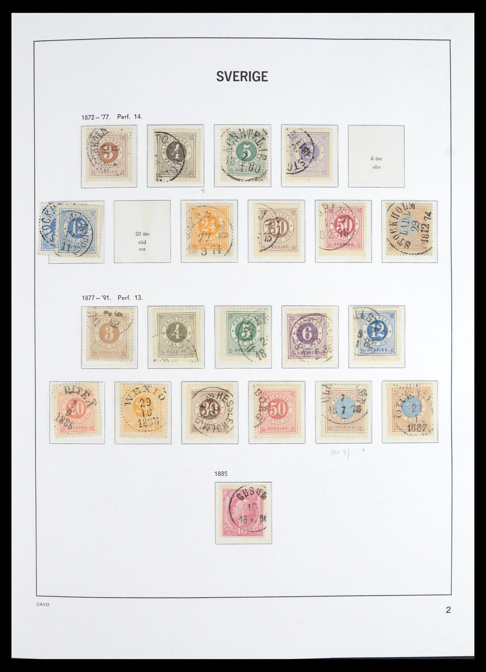 39585 0002 - Postzegelverzameling 39585 Zweden 1855-1993.