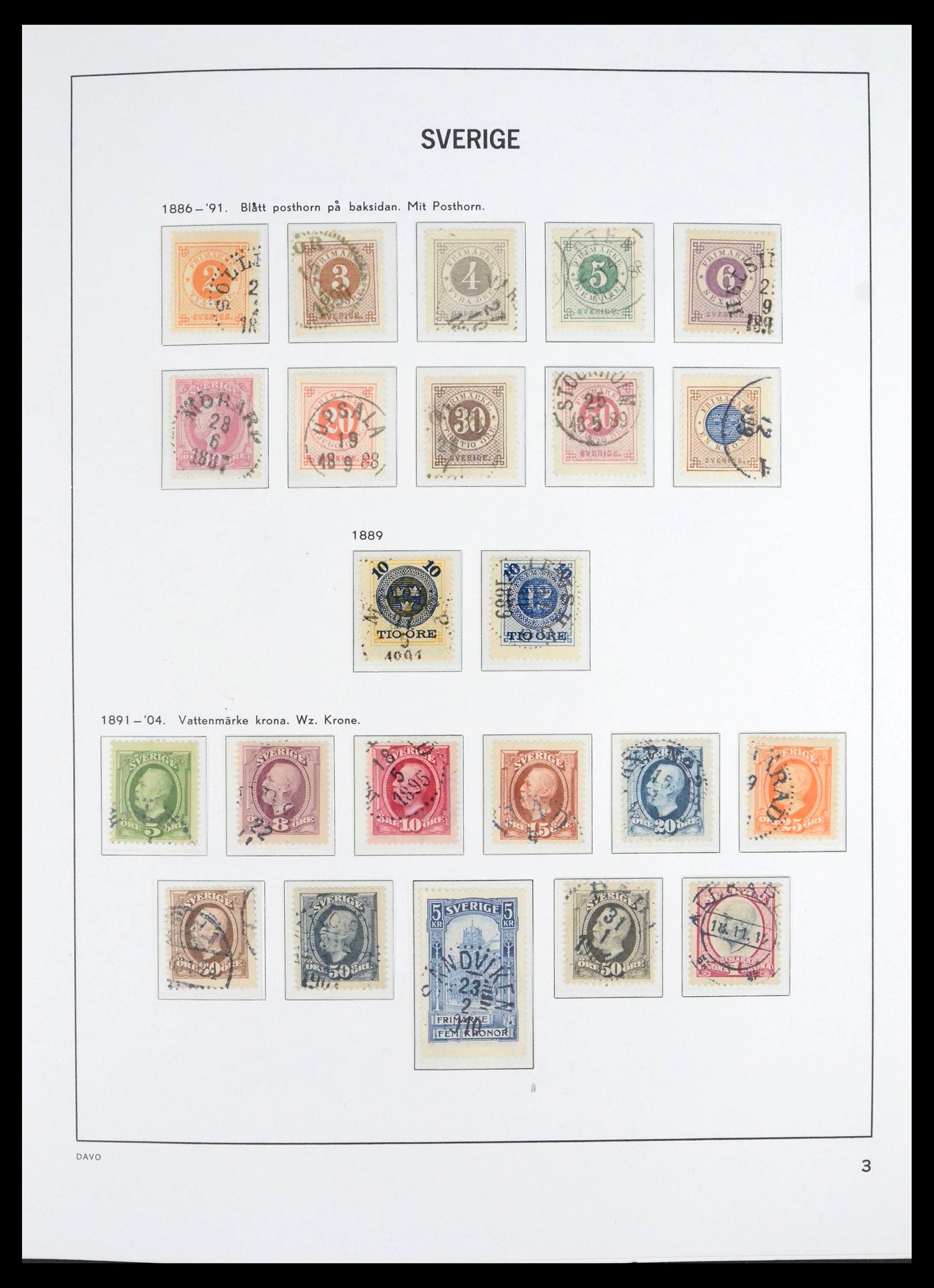 39585 0003 - Postzegelverzameling 39585 Zweden 1855-1993.