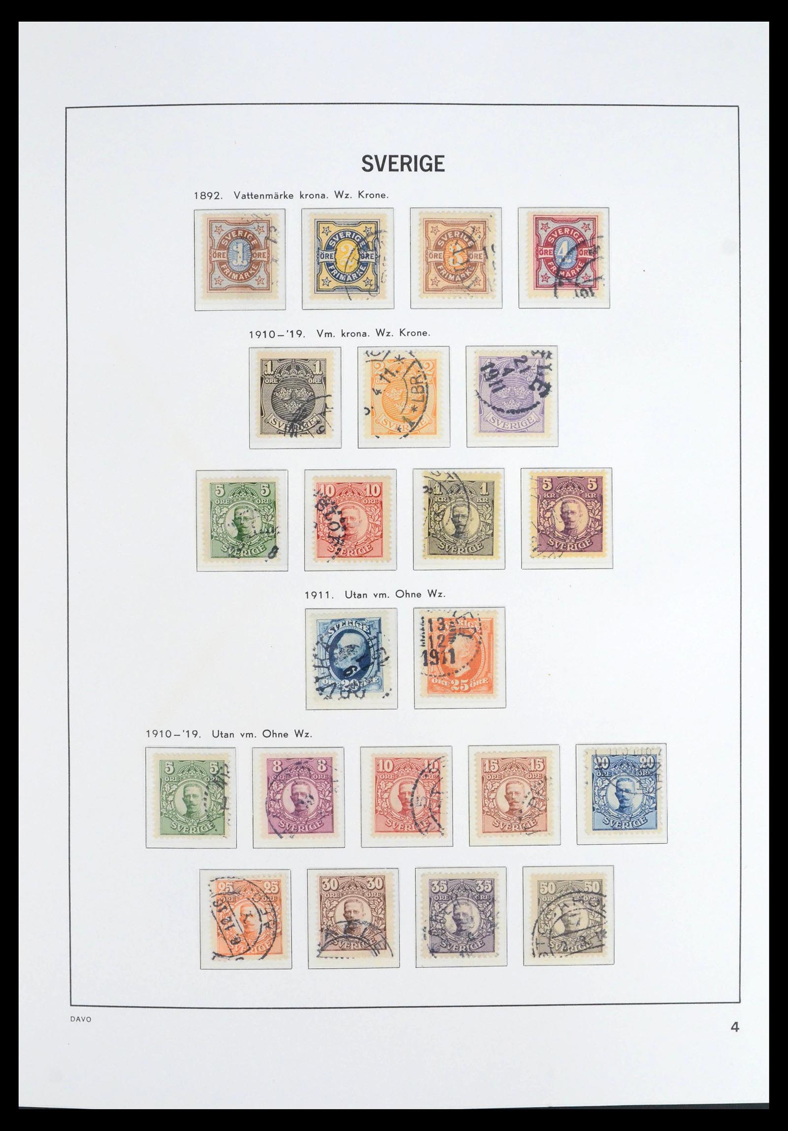 39585 0004 - Postzegelverzameling 39585 Zweden 1855-1993.