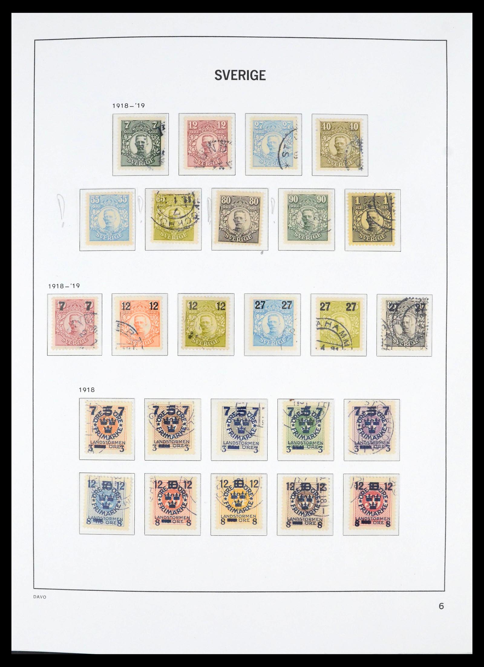 39585 0008 - Postzegelverzameling 39585 Zweden 1855-1993.
