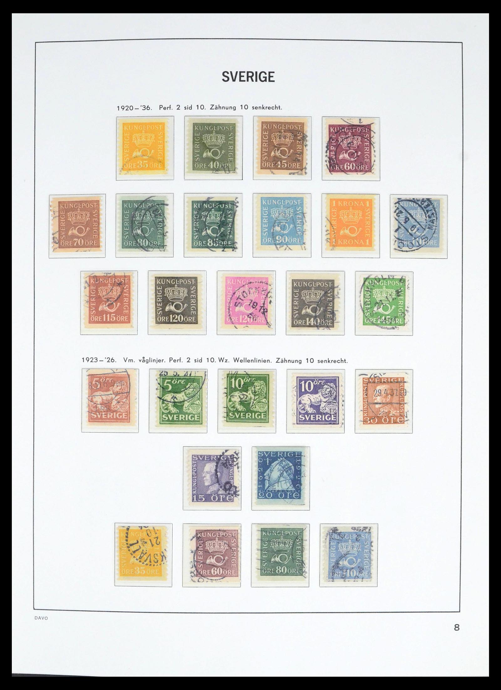 39585 0010 - Postzegelverzameling 39585 Zweden 1855-1993.