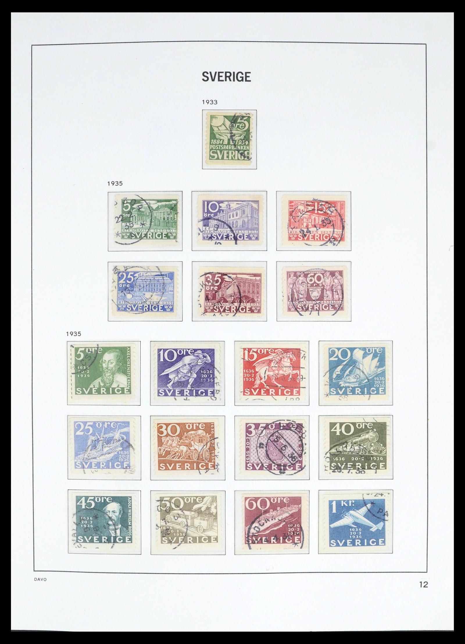 39585 0015 - Postzegelverzameling 39585 Zweden 1855-1993.