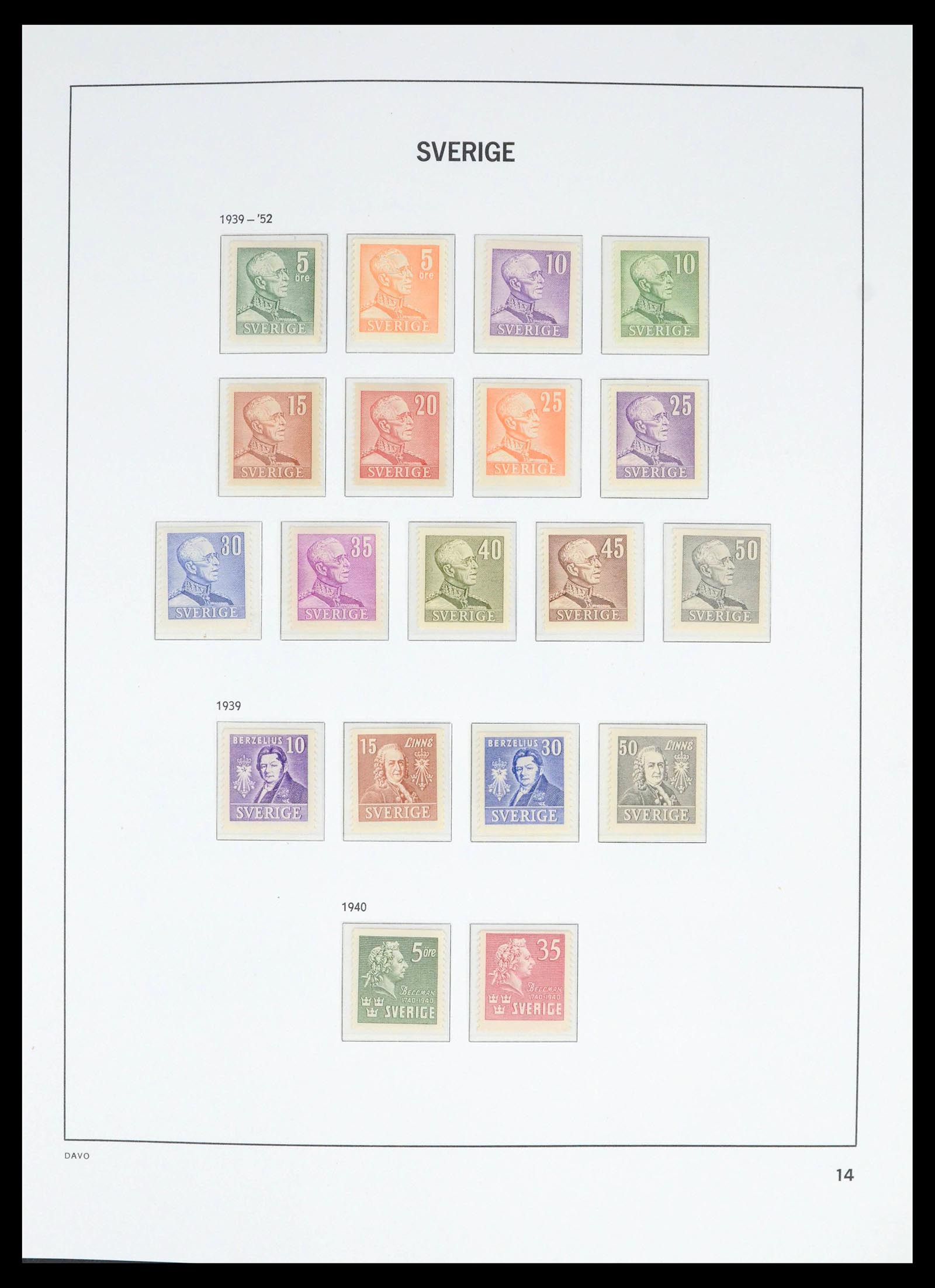39585 0018 - Postzegelverzameling 39585 Zweden 1855-1993.
