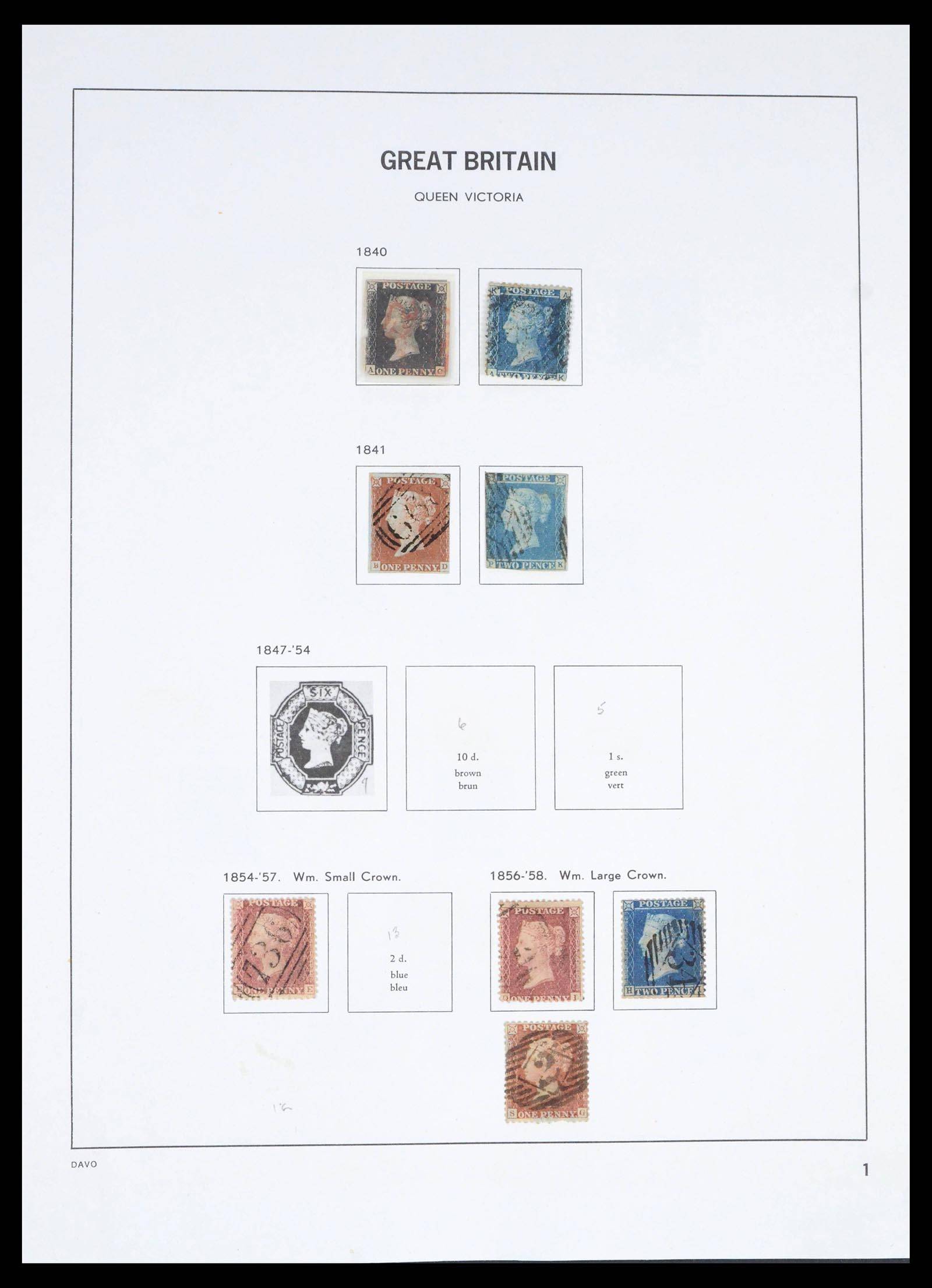 39591 0002 - Postzegelverzameling 39591 Engeland 1840-1994.