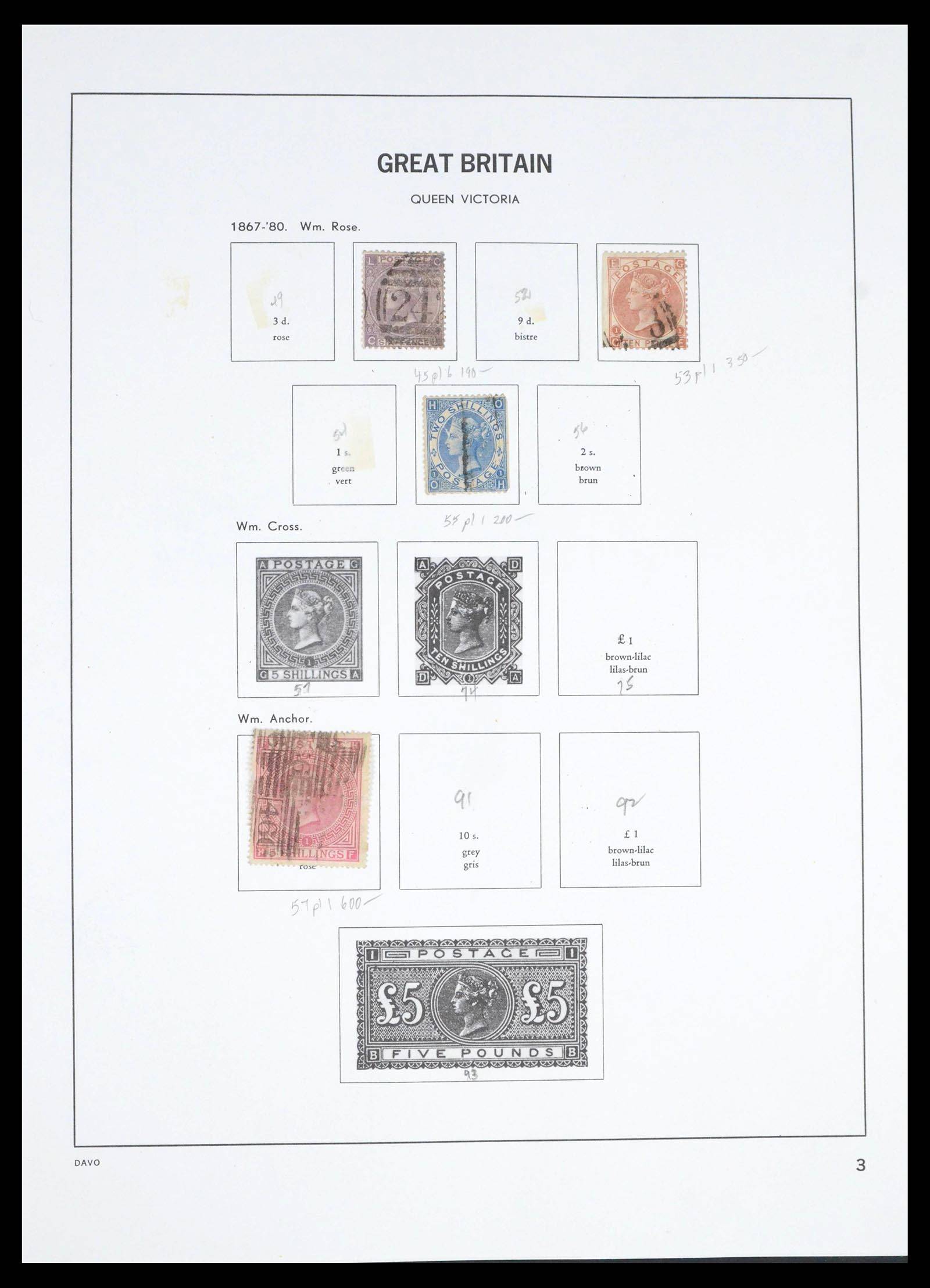 39591 0007 - Postzegelverzameling 39591 Engeland 1840-1994.