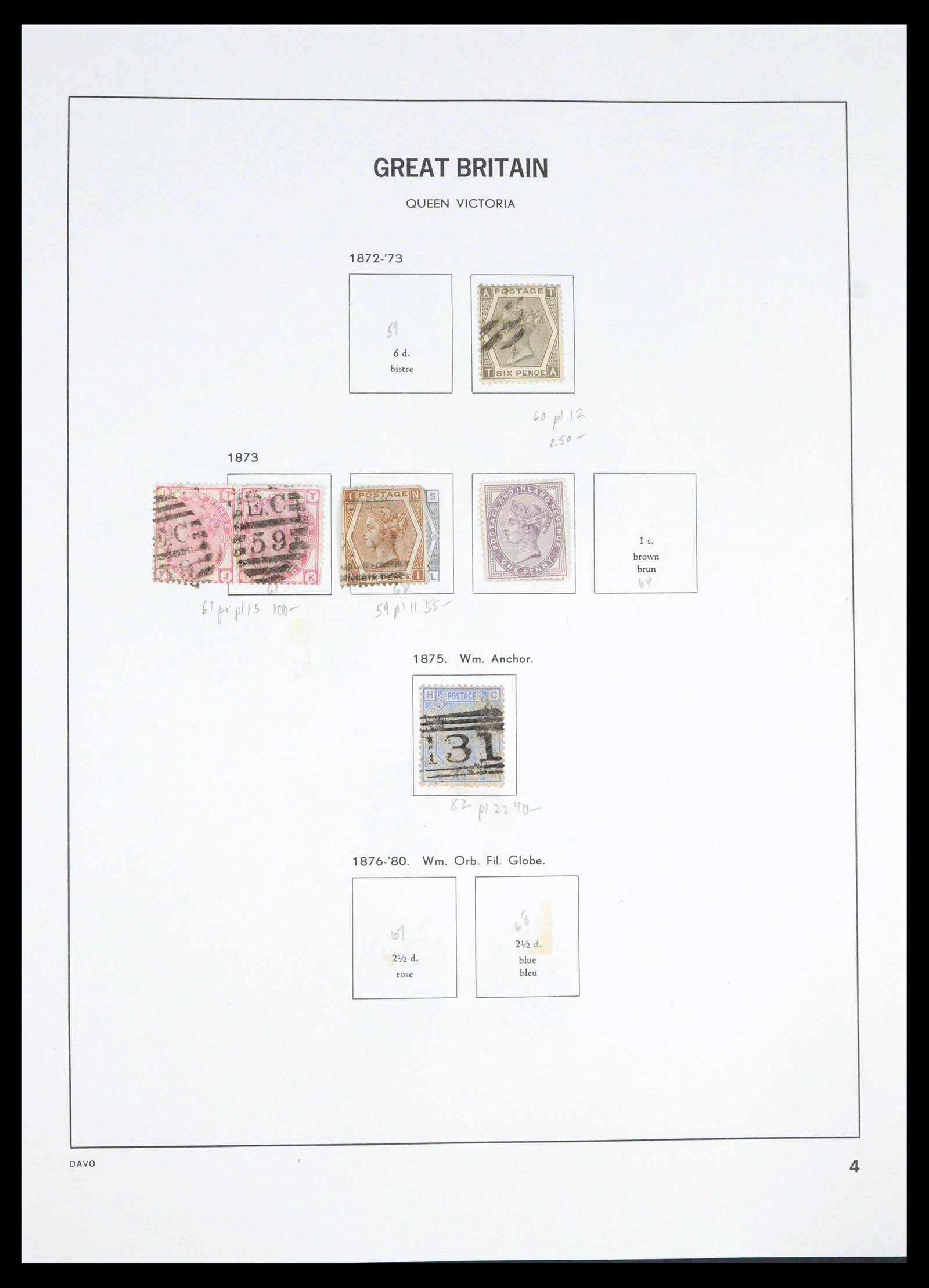 39591 0008 - Postzegelverzameling 39591 Engeland 1840-1994.