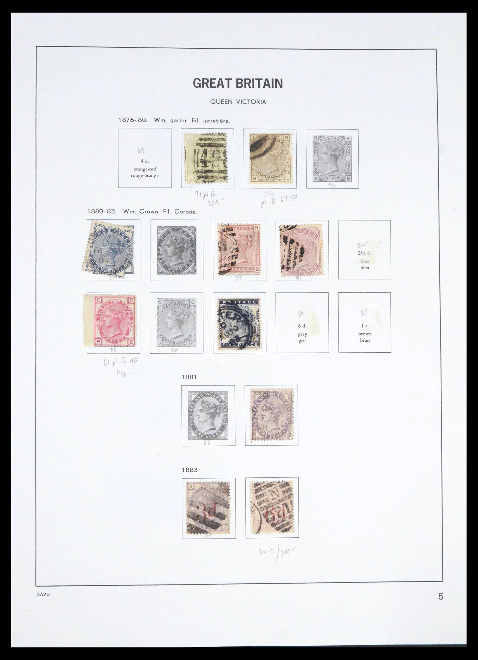 39591 0009 - Postzegelverzameling 39591 Engeland 1840-1994.