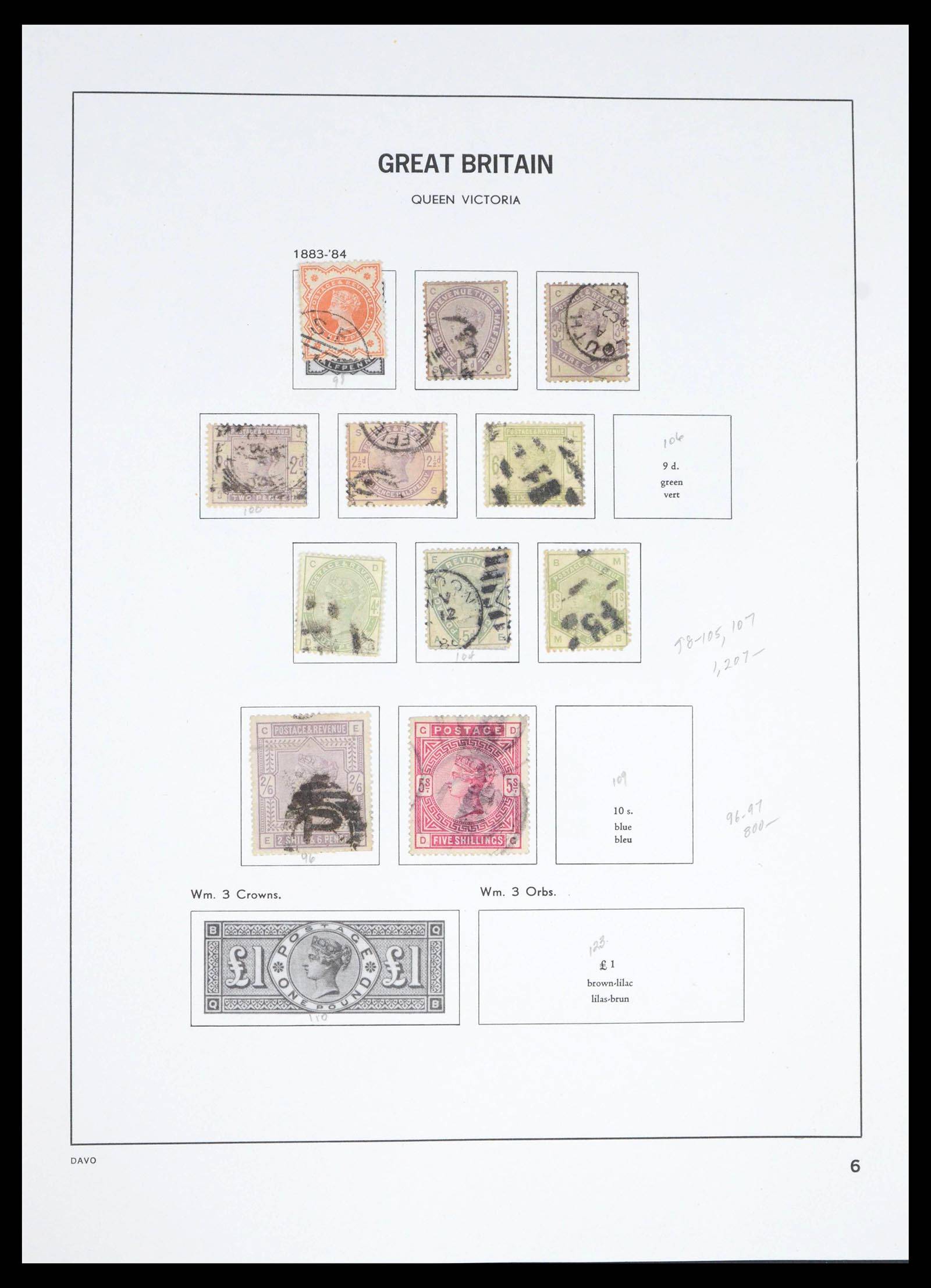 39591 0010 - Postzegelverzameling 39591 Engeland 1840-1994.