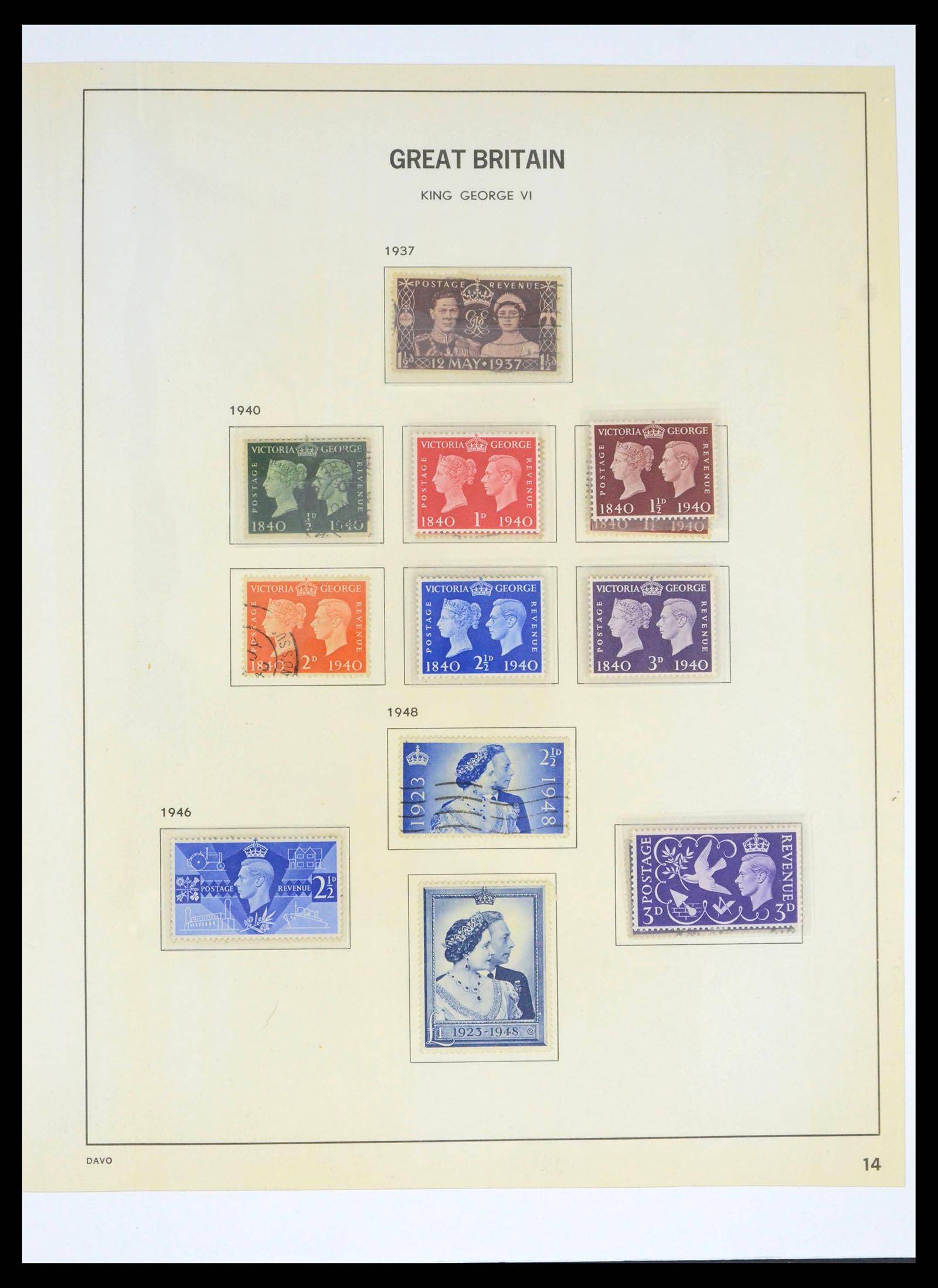 39591 0019 - Postzegelverzameling 39591 Engeland 1840-1994.