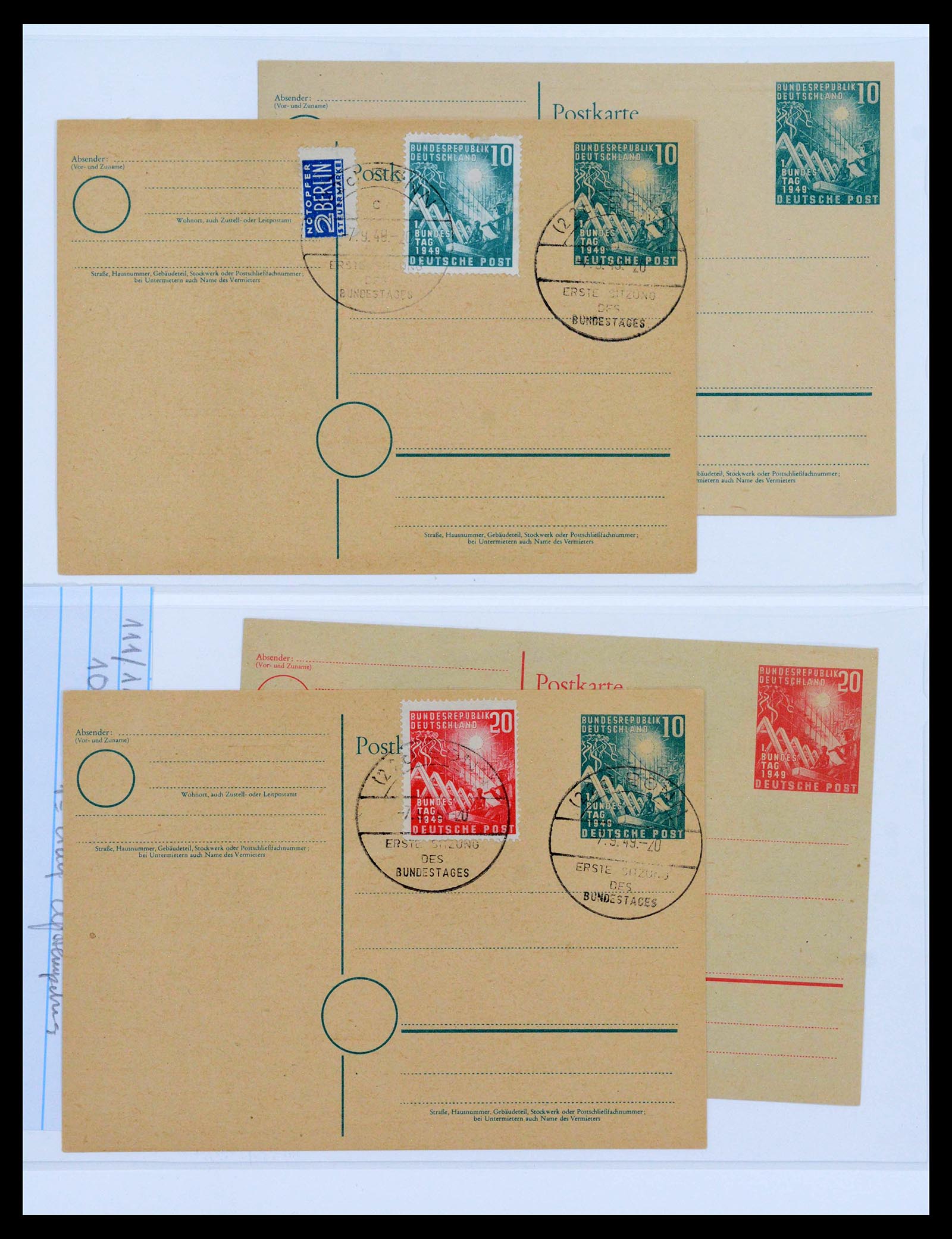 39595 0002 - Postzegelverzameling 39595 Bundespost brieven 1949-1953.