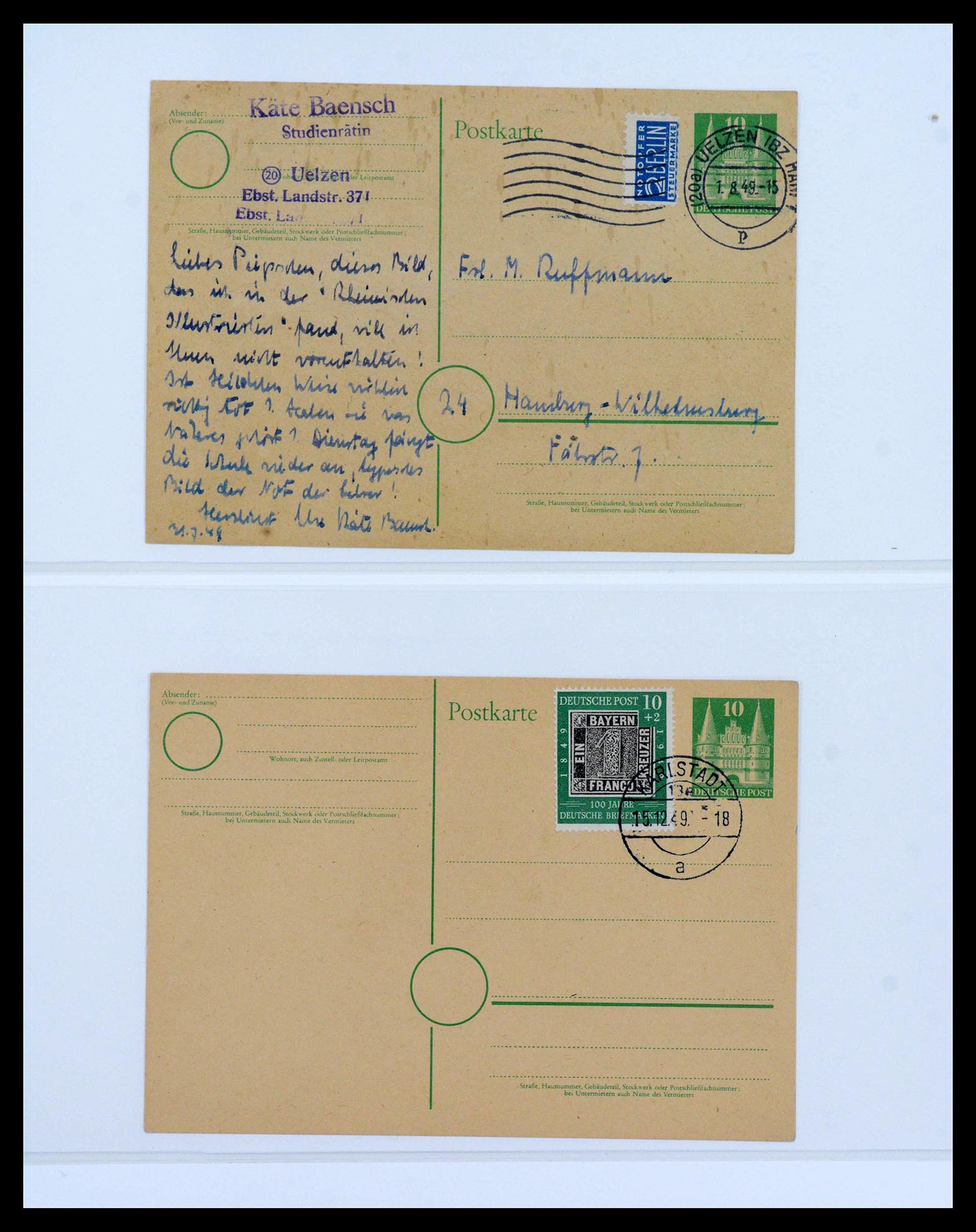 39595 0010 - Postzegelverzameling 39595 Bundespost brieven 1949-1953.