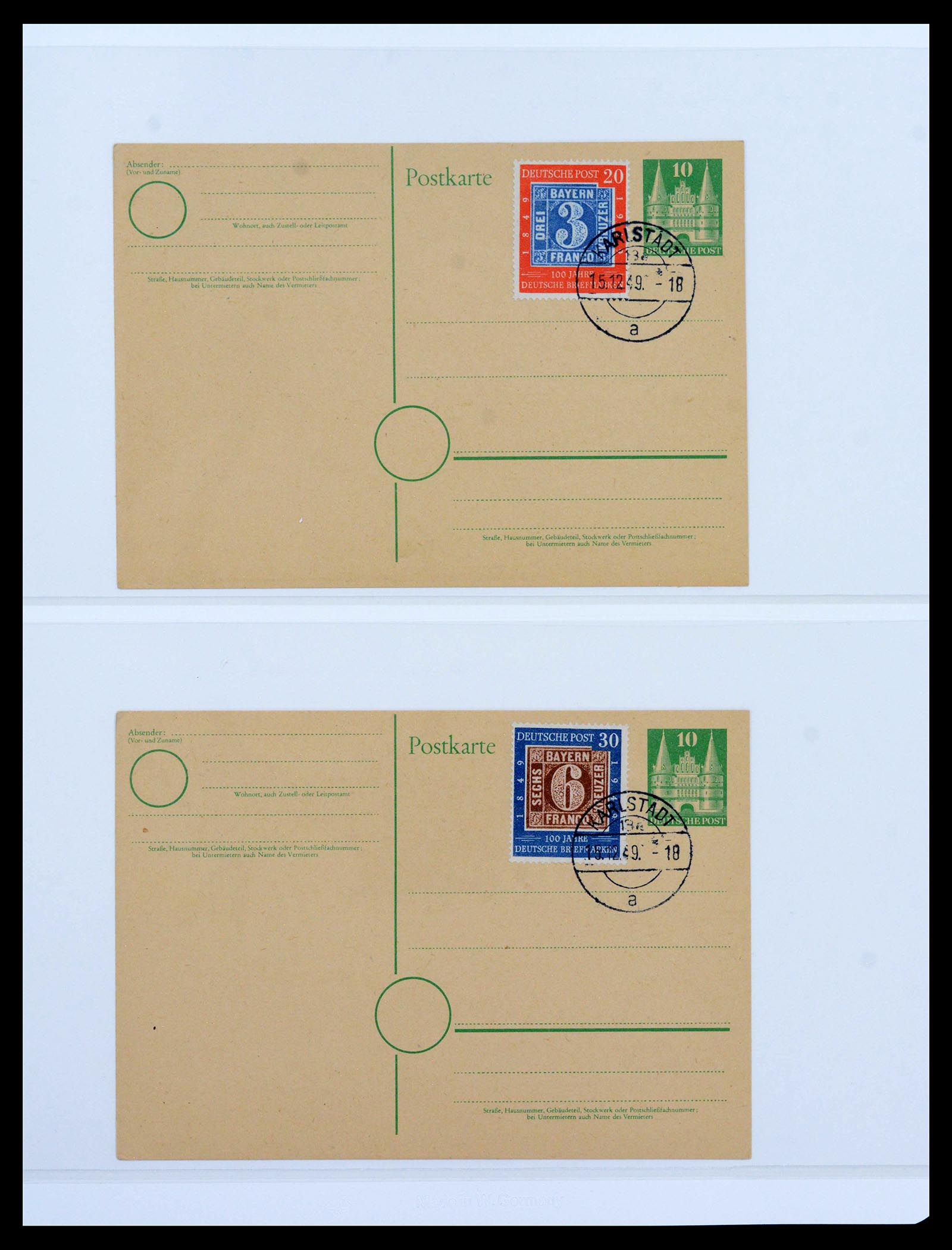 39595 0011 - Postzegelverzameling 39595 Bundespost brieven 1949-1953.