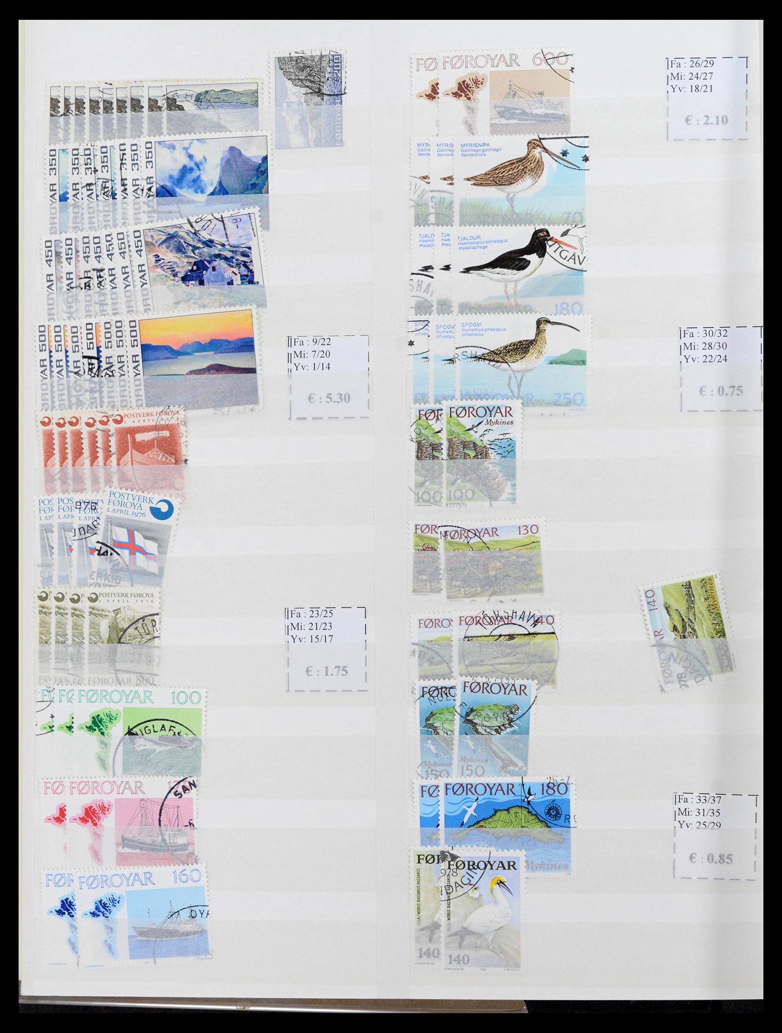 39598 0002 - Postzegelverzameling 39598 Faeroer 1940-2015.