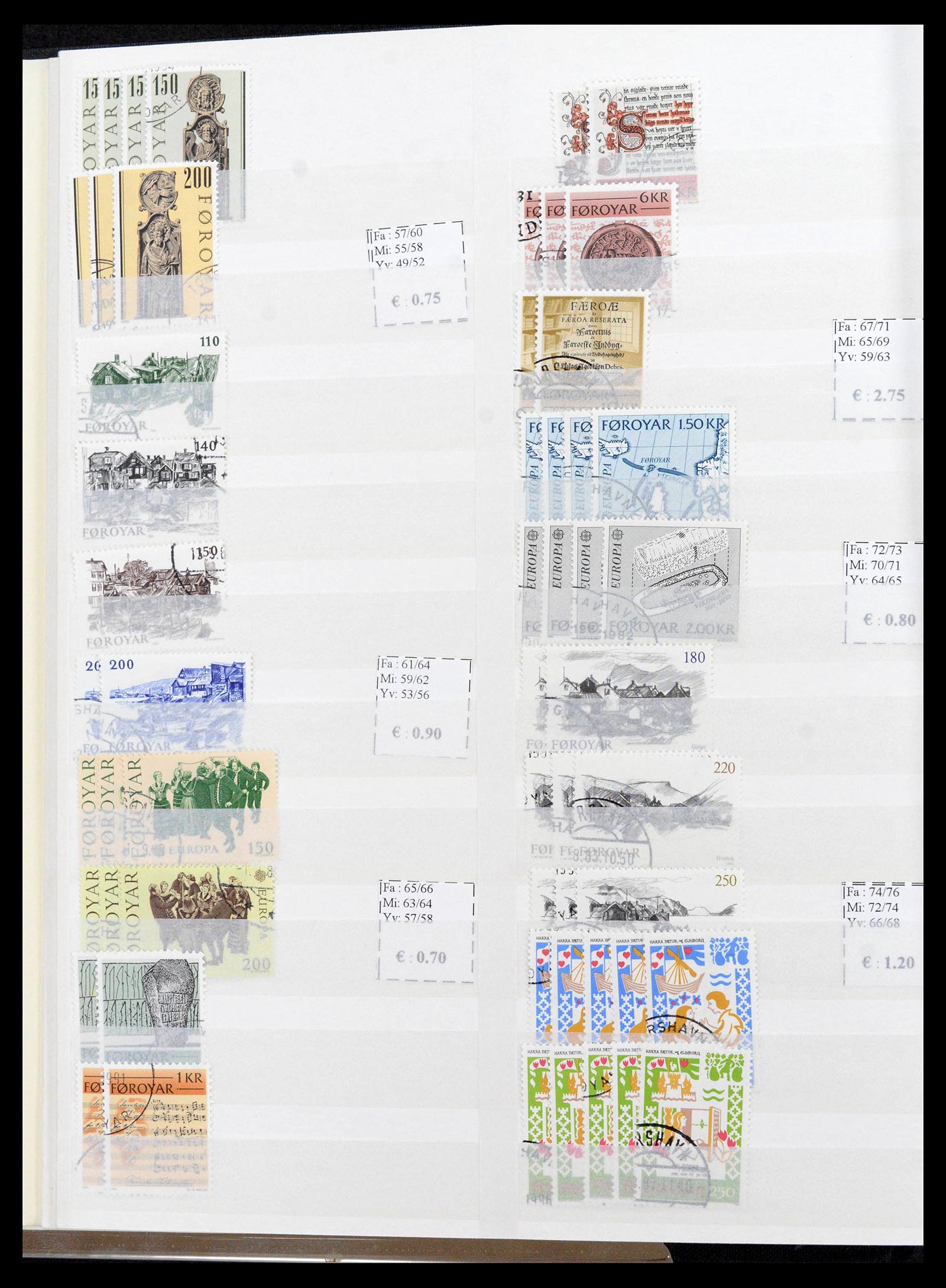 39598 0004 - Postzegelverzameling 39598 Faeroer 1940-2015.