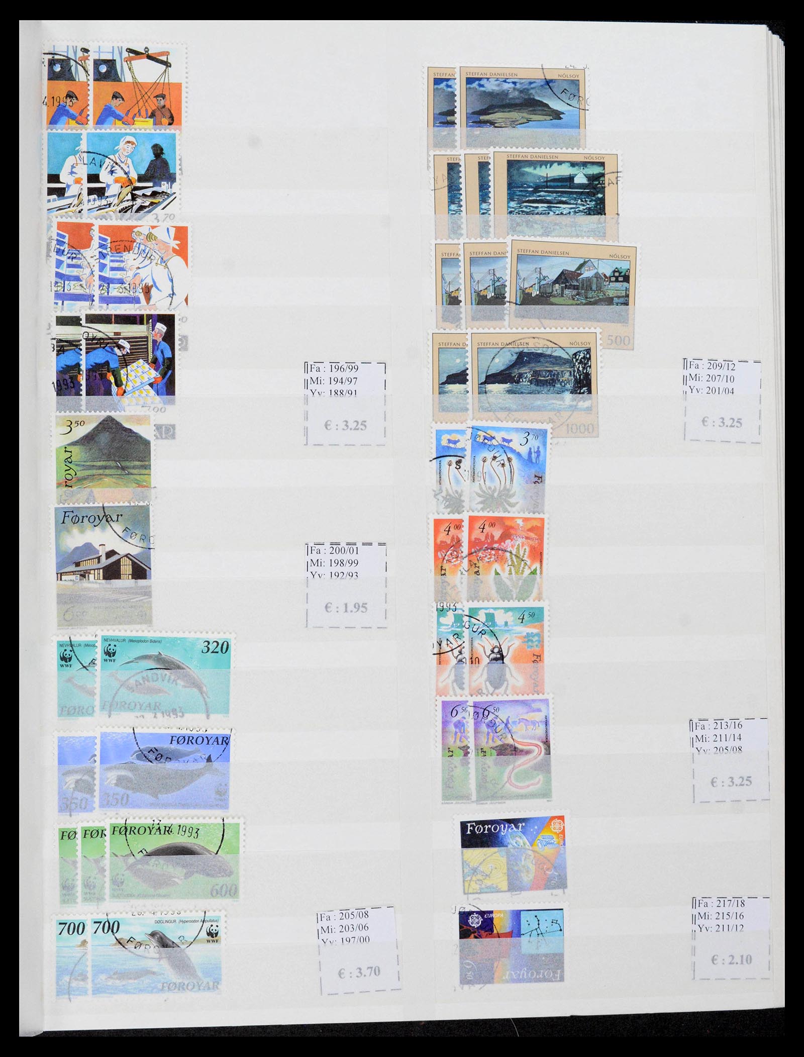 39598 0011 - Postzegelverzameling 39598 Faeroer 1940-2015.