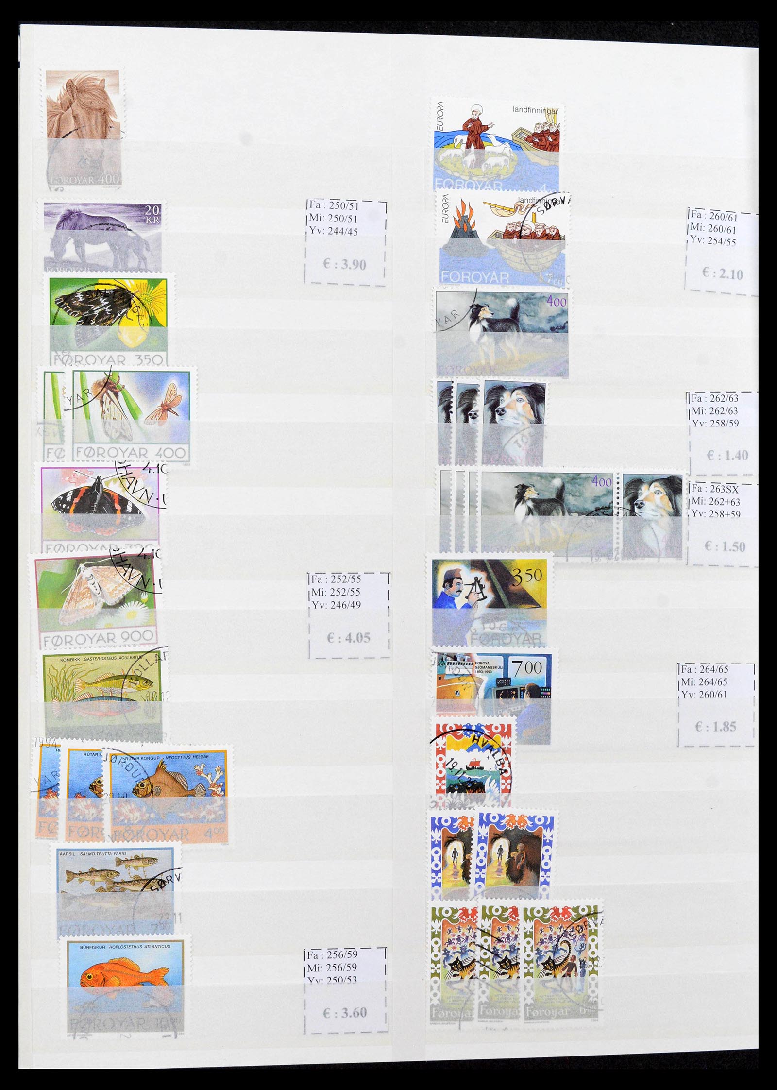 39598 0014 - Postzegelverzameling 39598 Faeroer 1940-2015.