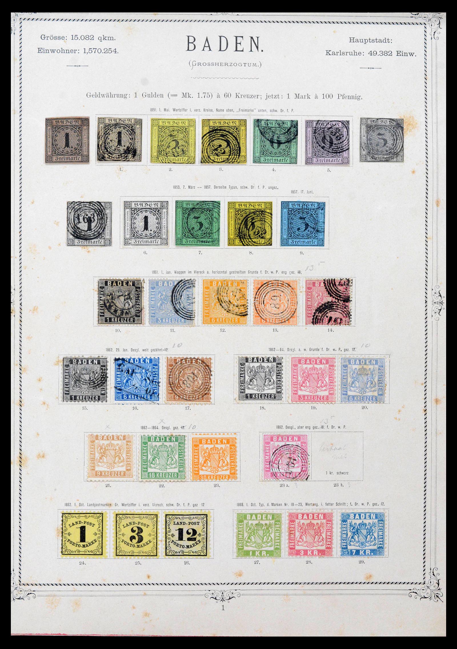 39600 0001 - Postzegelverzameling 39600 Duitse Staten supercollectie 1849-1920.