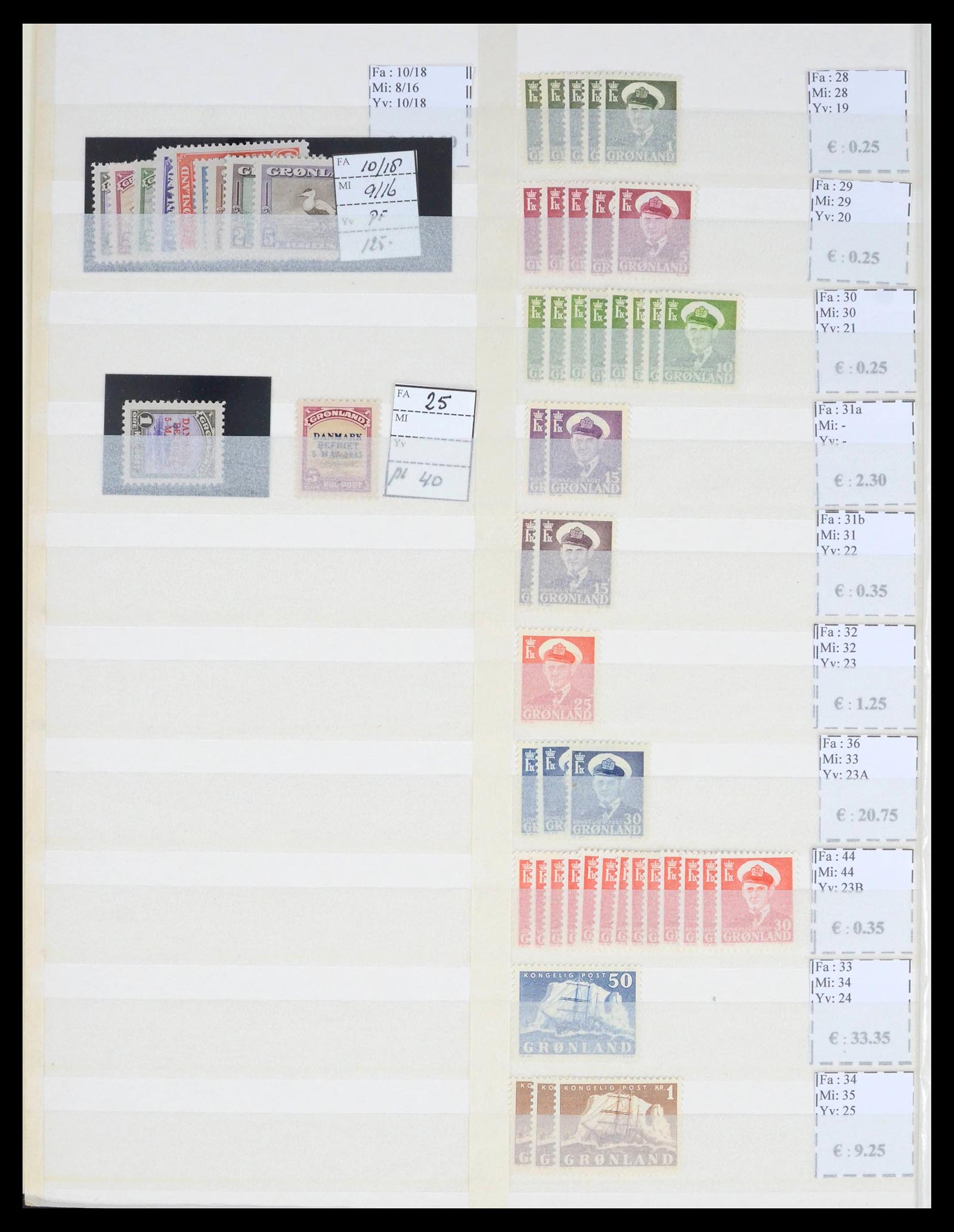 39601 0002 - Stamp collection 39601 Greenland 1938-2019.