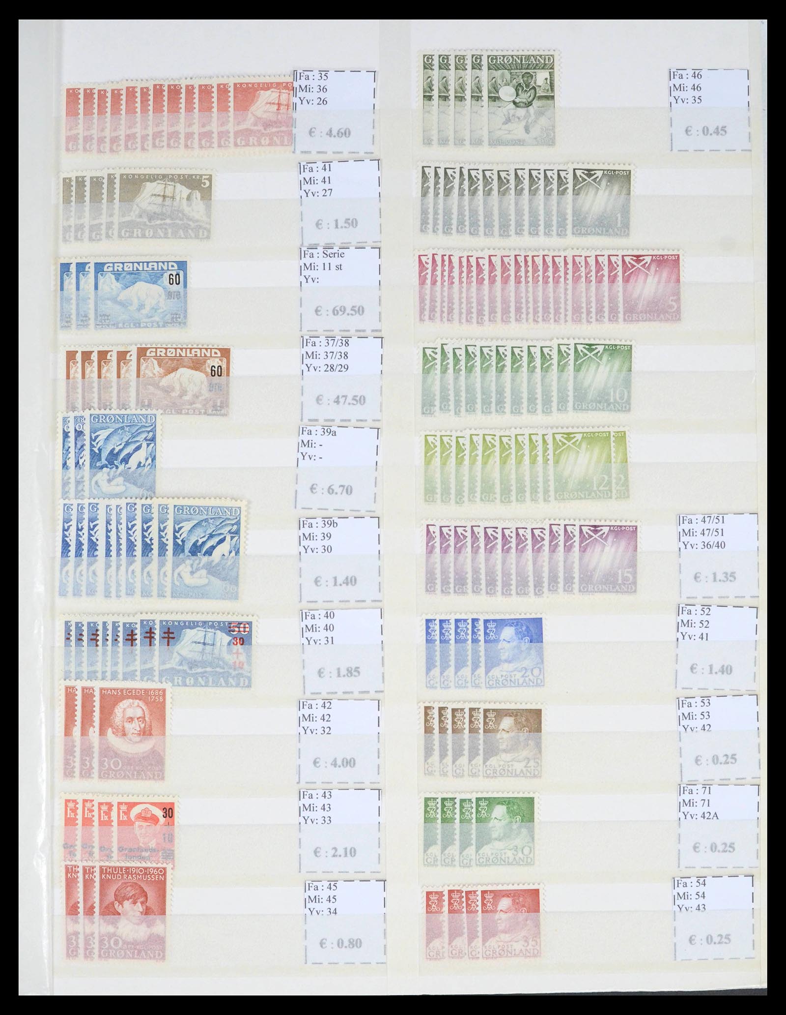 39601 0003 - Stamp collection 39601 Greenland 1938-2019.