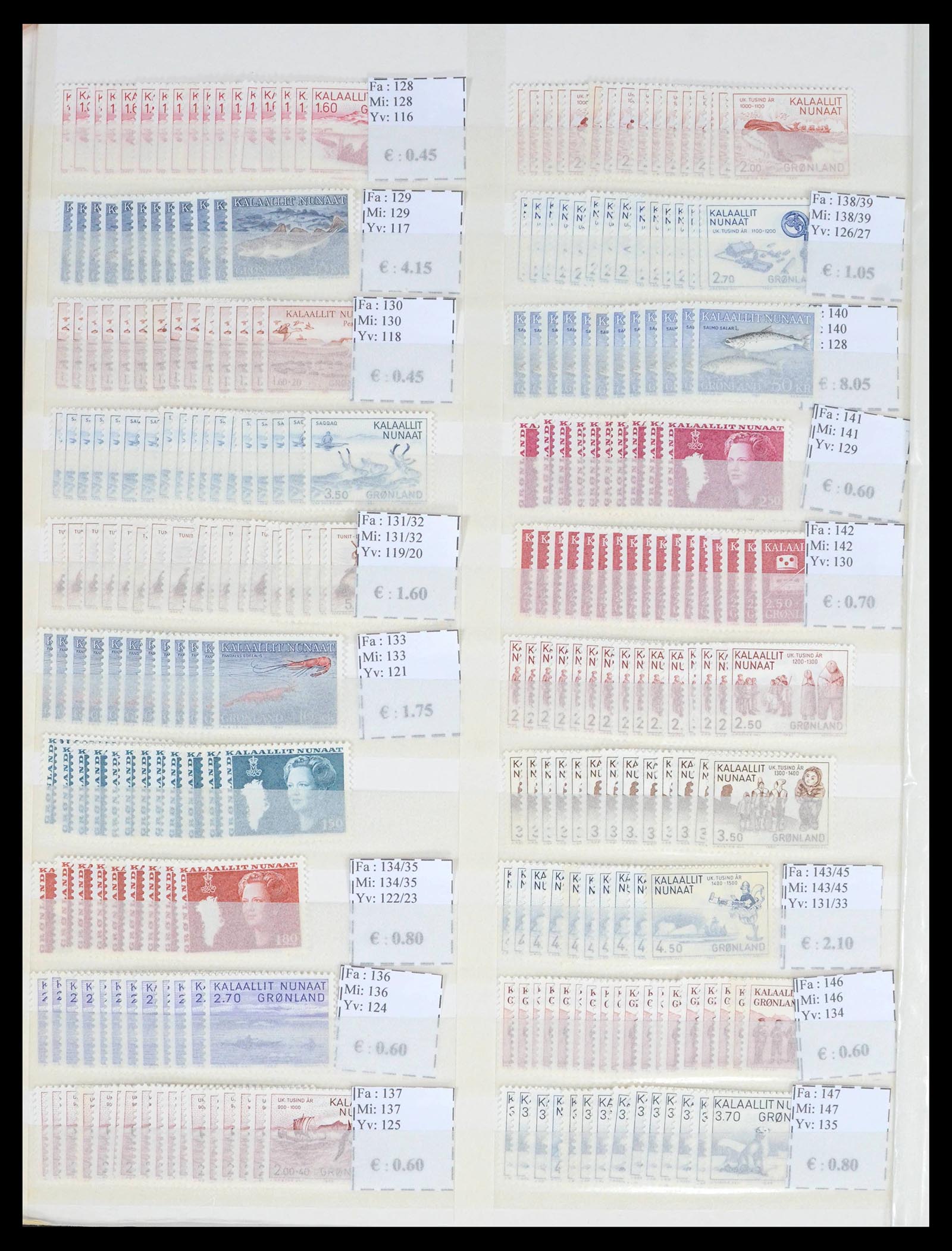 39601 0008 - Stamp collection 39601 Greenland 1938-2019.