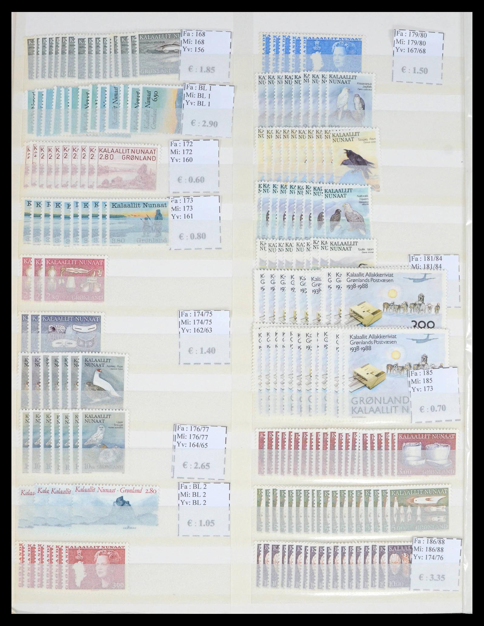 39601 0010 - Stamp collection 39601 Greenland 1938-2019.