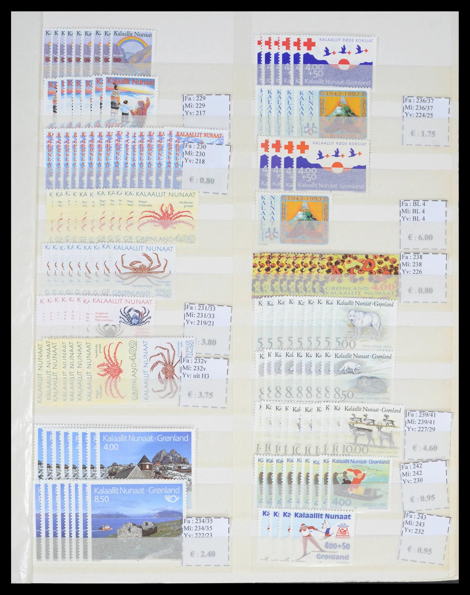 39601 0013 - Stamp collection 39601 Greenland 1938-2019.