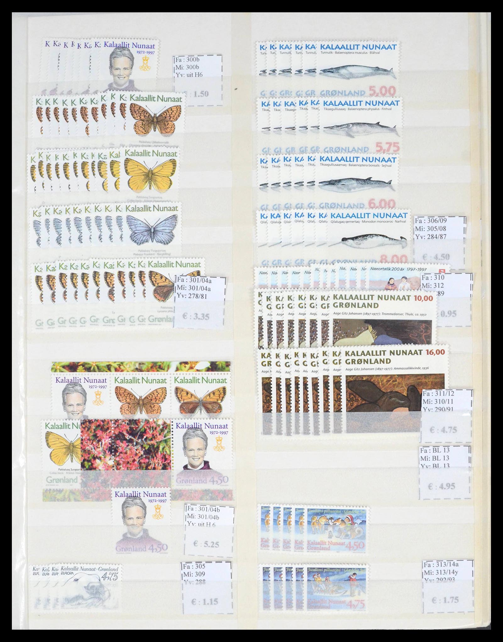 39601 0017 - Stamp collection 39601 Greenland 1938-2019.