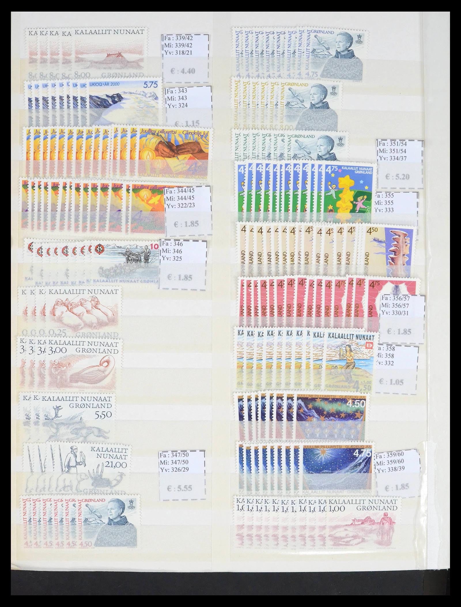 39601 0020 - Stamp collection 39601 Greenland 1938-2019.