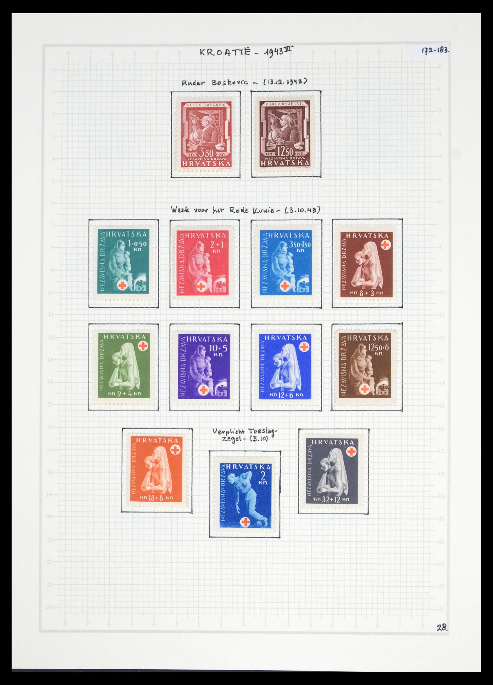 39610 0019 - Postzegelverzameling 39610 Kroatië 1941-1945.