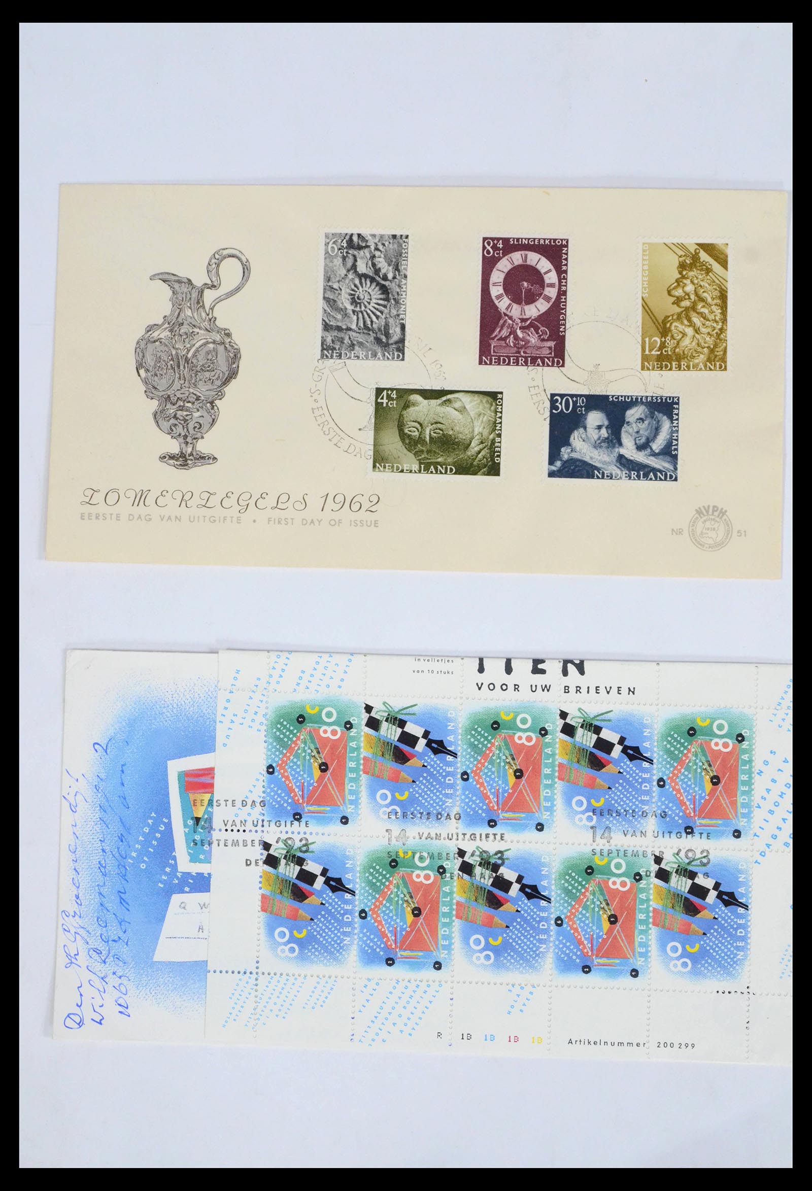 39617 0013 - Postzegelverzameling 39617 Nederland FDC's 1962-1983.