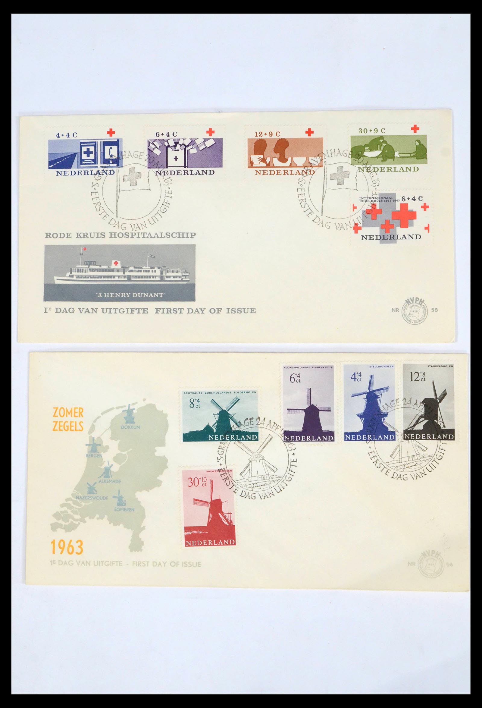 39617 0014 - Postzegelverzameling 39617 Nederland FDC's 1962-1983.