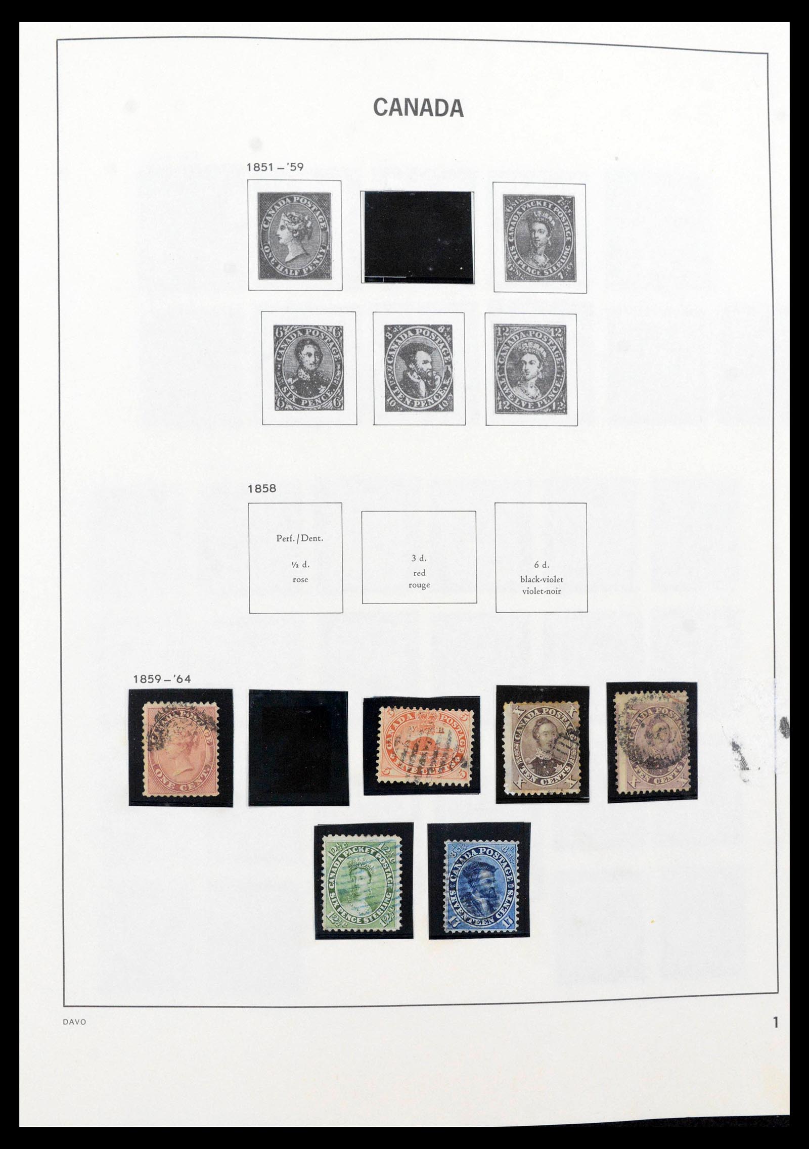 39618 0001 - Postzegelverzameling 39618 Canada 1859-2006.