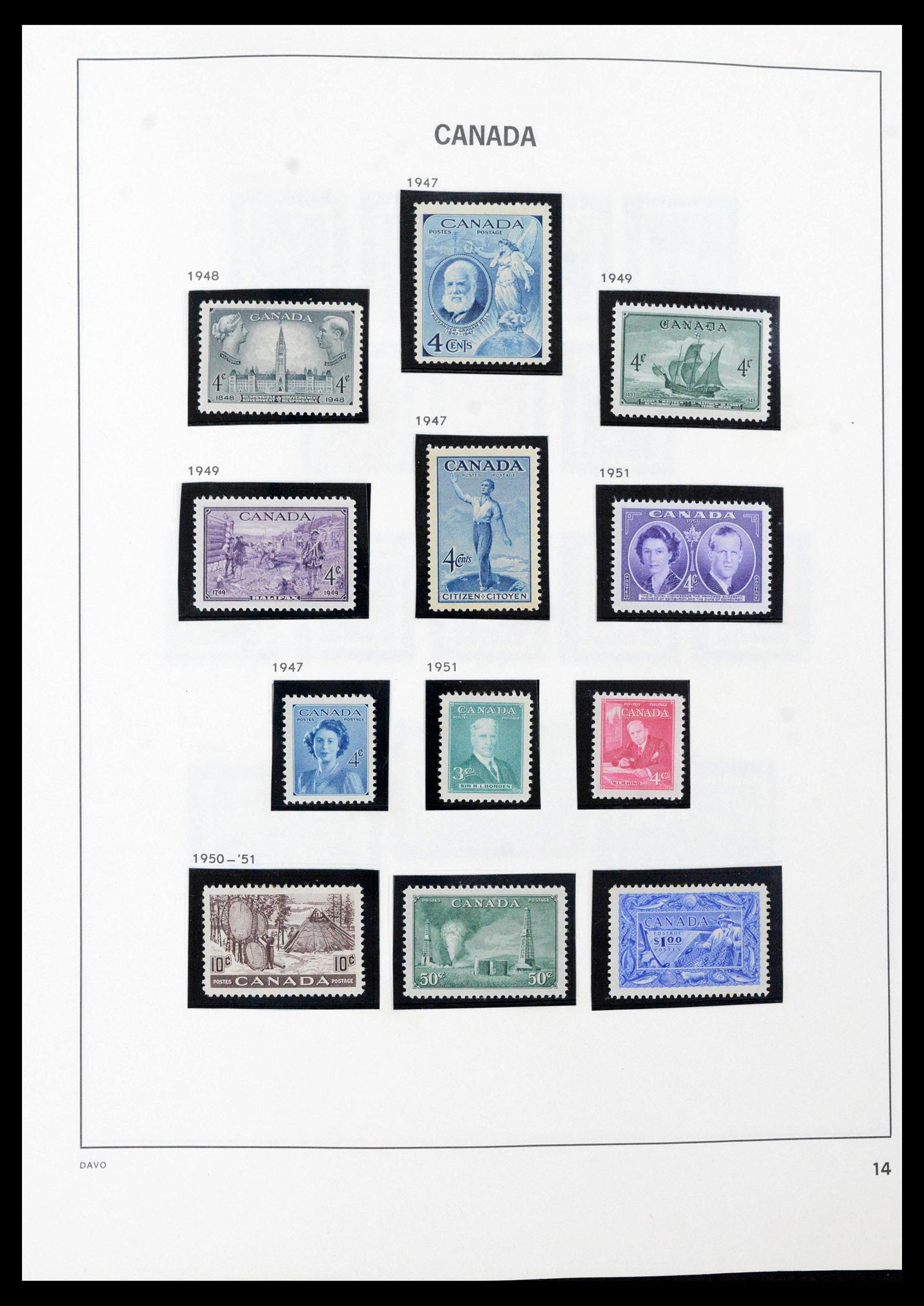 39618 0018 - Postzegelverzameling 39618 Canada 1859-2006.