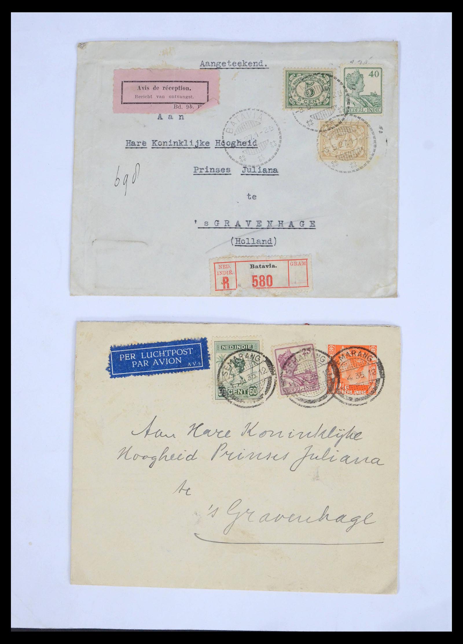 39622 0001 - Postzegelverzameling 39622 Nederland en gebieden brieven 1852-1962.