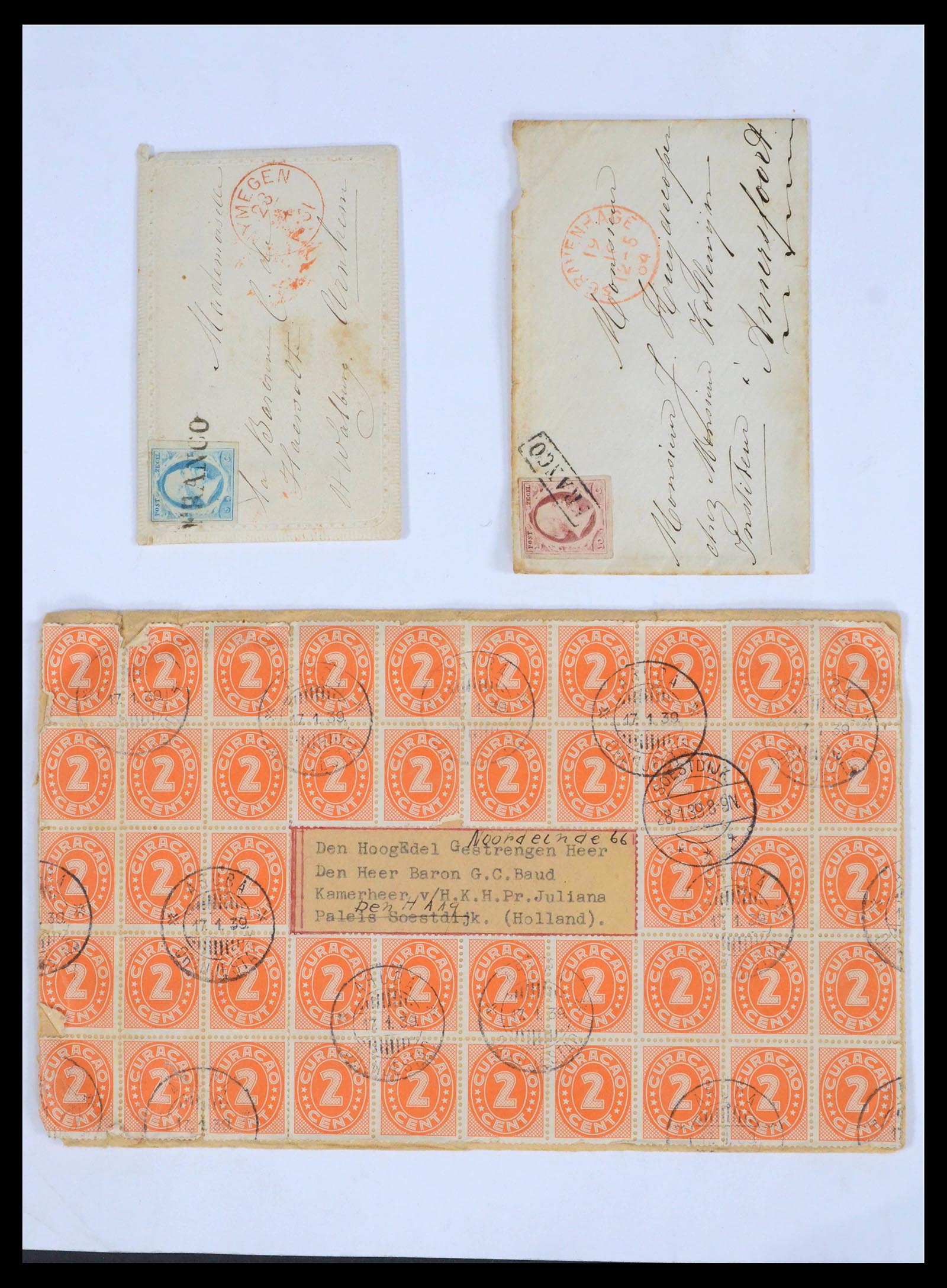 39622 0002 - Postzegelverzameling 39622 Nederland en gebieden brieven 1852-1962.