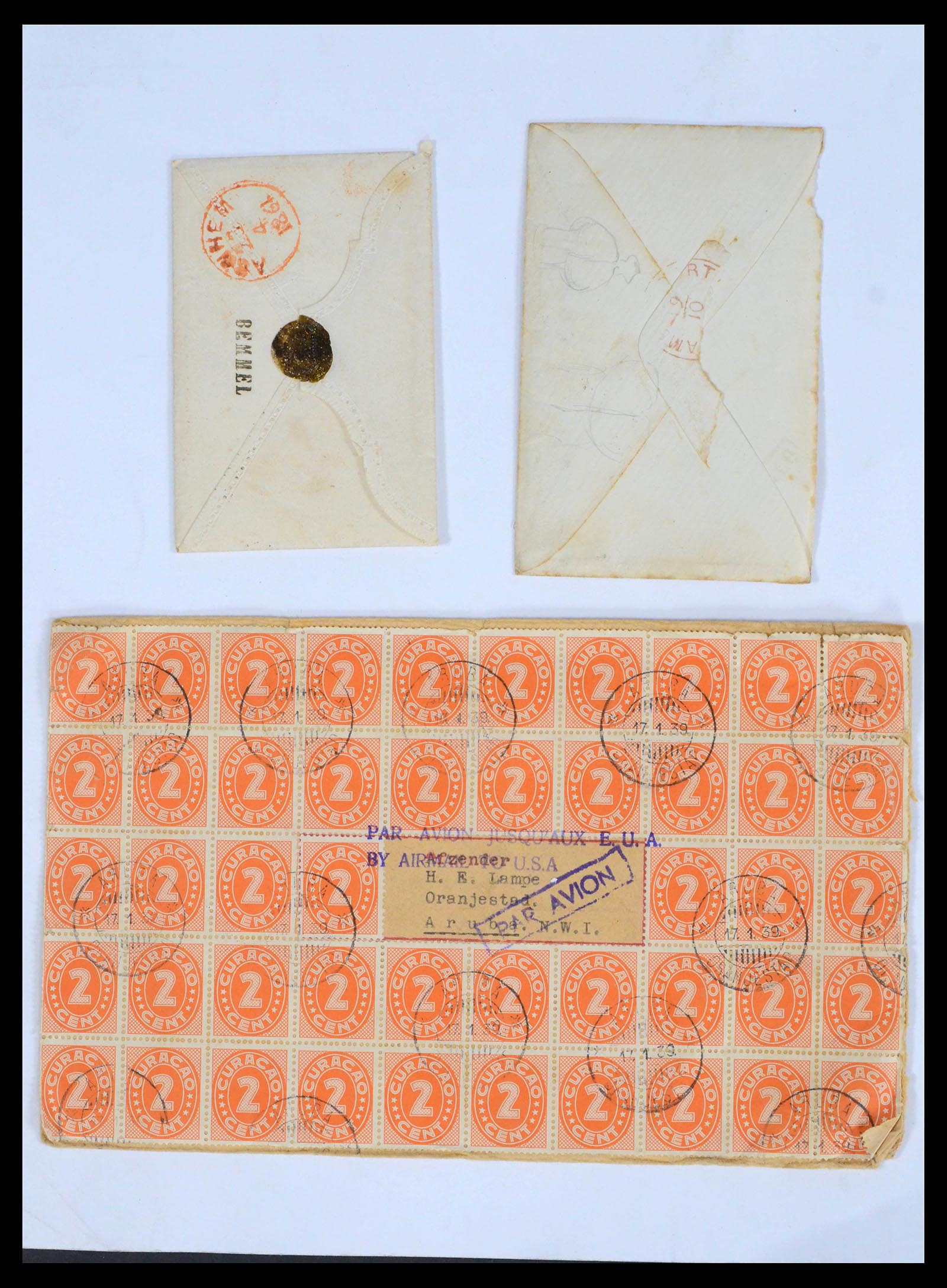 39622 0003 - Postzegelverzameling 39622 Nederland en gebieden brieven 1852-1962.