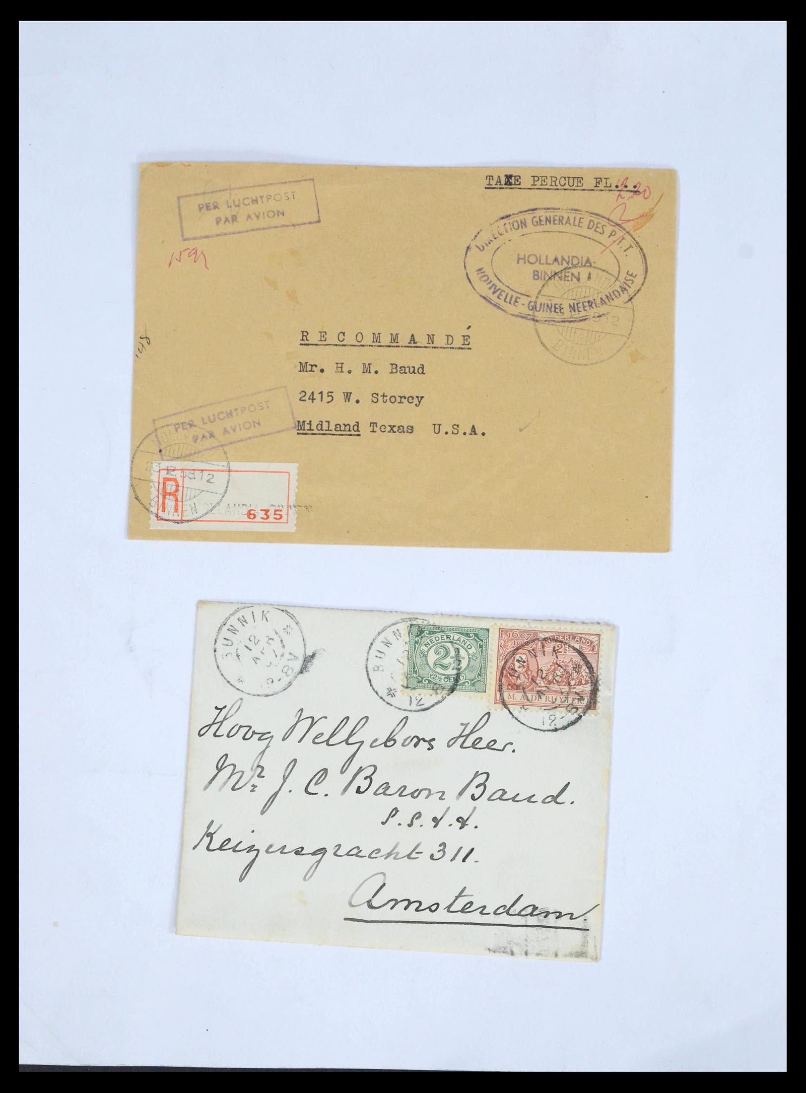 39622 0007 - Postzegelverzameling 39622 Nederland en gebieden brieven 1852-1962.
