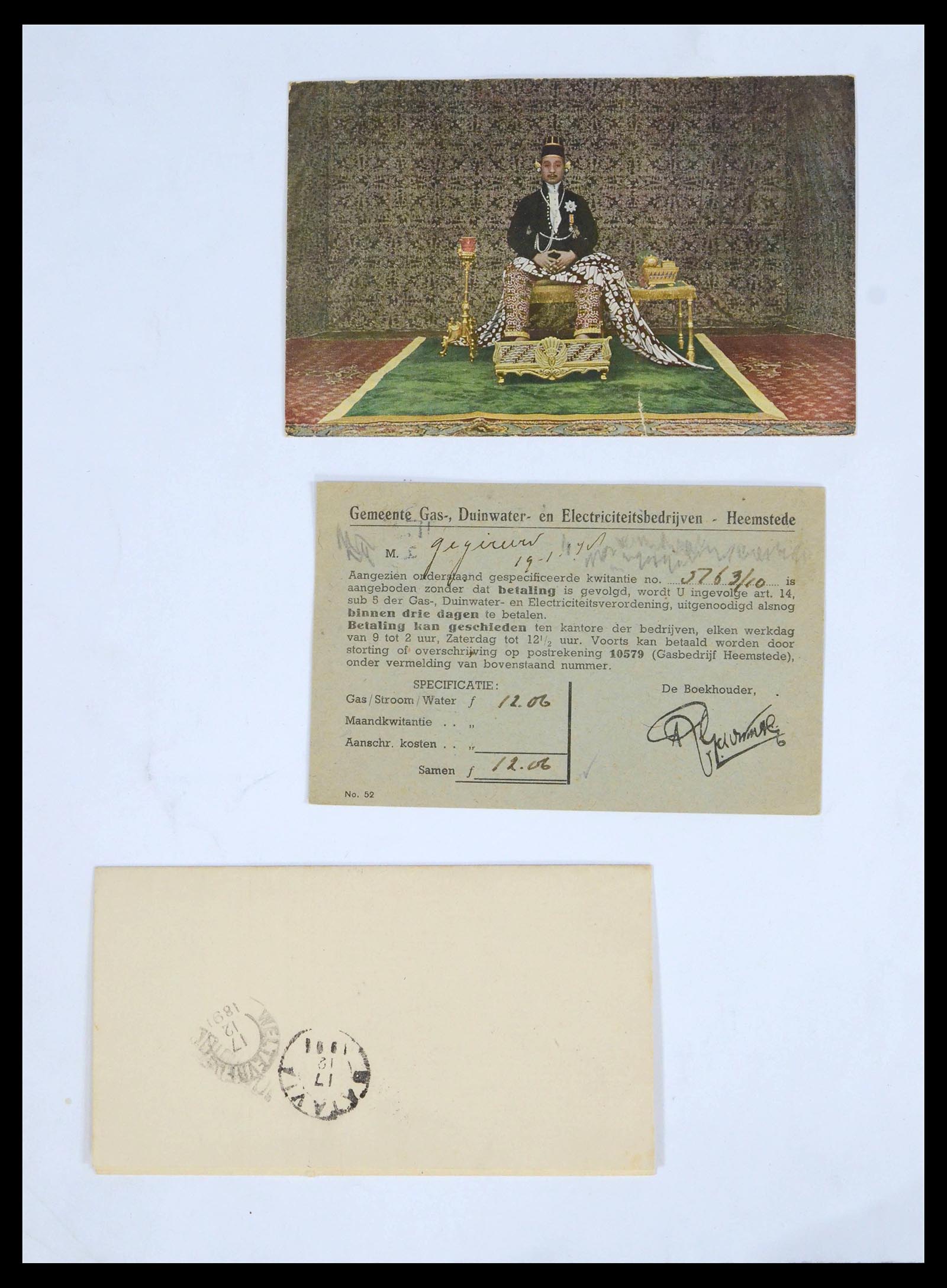 39622 0010 - Postzegelverzameling 39622 Nederland en gebieden brieven 1852-1962.