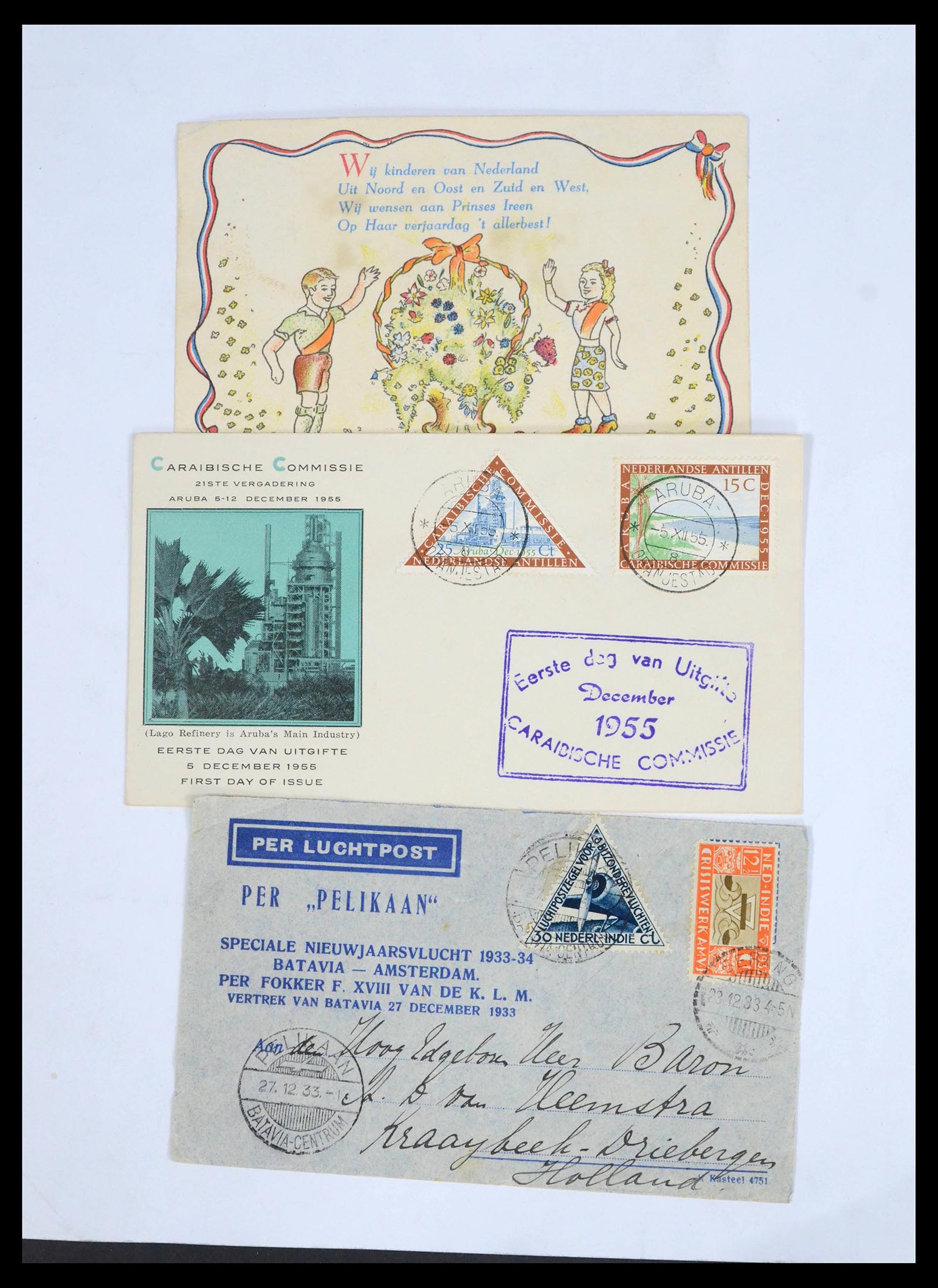 39622 0019 - Postzegelverzameling 39622 Nederland en gebieden brieven 1852-1962.