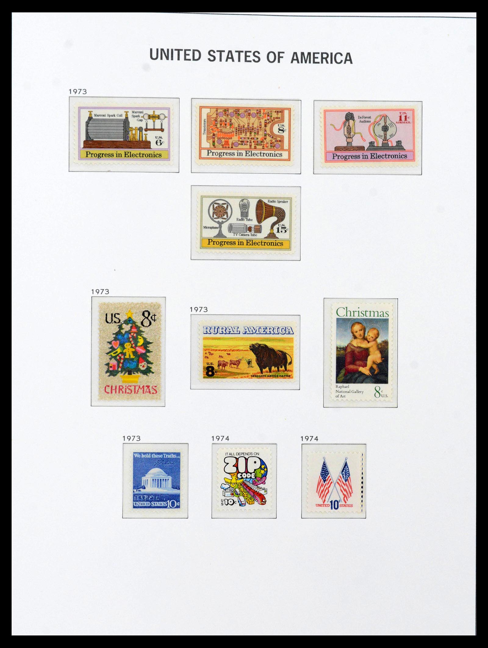 39623 0009 - Postzegelverzameling 39623 USA 1851-1979.