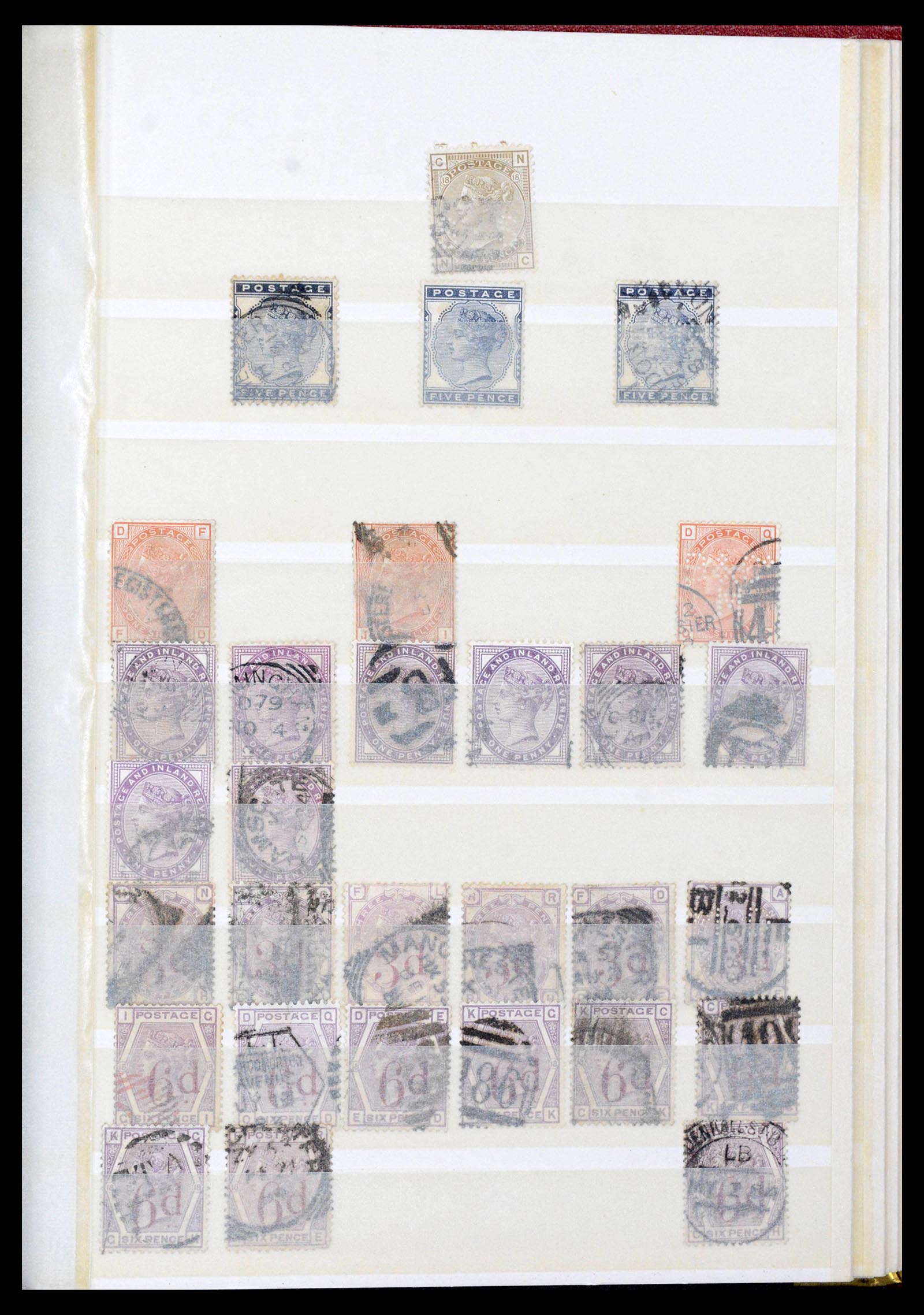 39624 0009 - Postzegelverzameling 39624 Engeland 1840-1935.