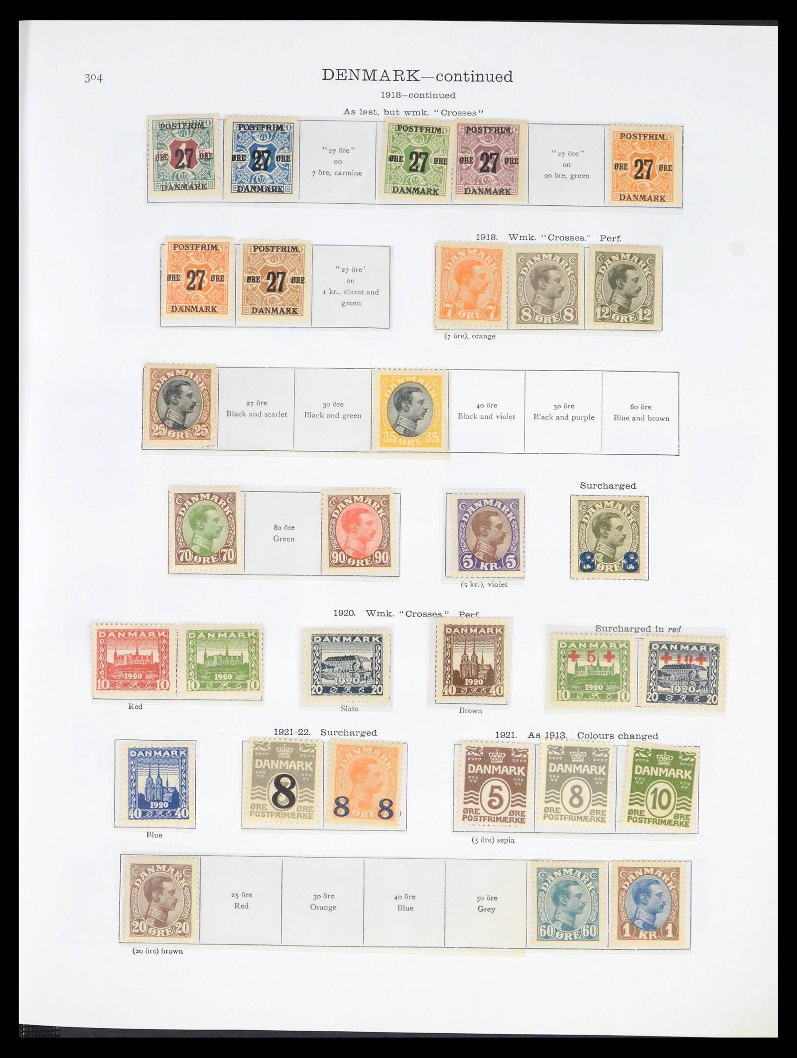 39640 0004 - Postzegelverzameling 39640 Denemarken 1851-1935.