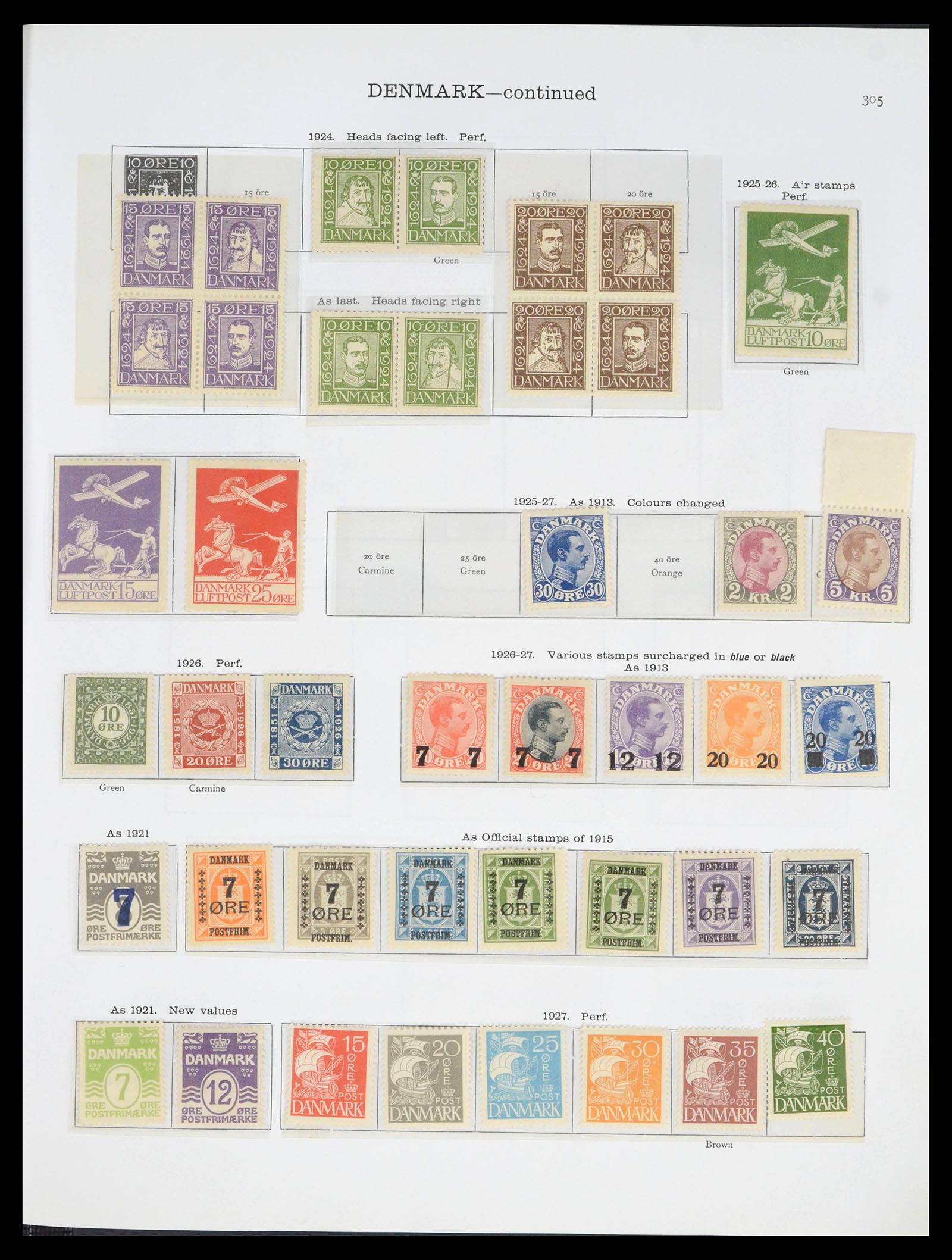 39640 0005 - Postzegelverzameling 39640 Denemarken 1851-1935.
