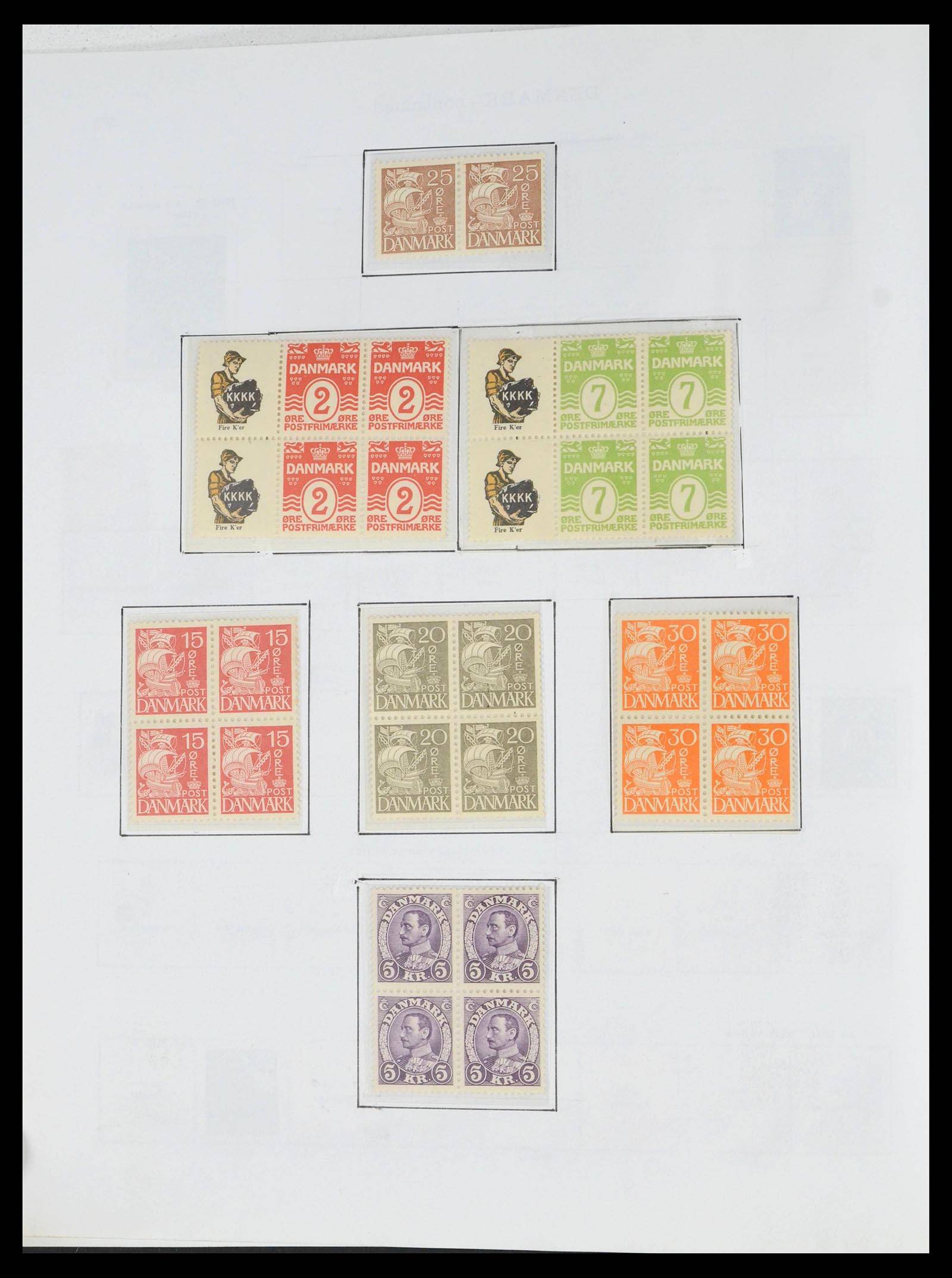 39640 0006 - Postzegelverzameling 39640 Denemarken 1851-1935.