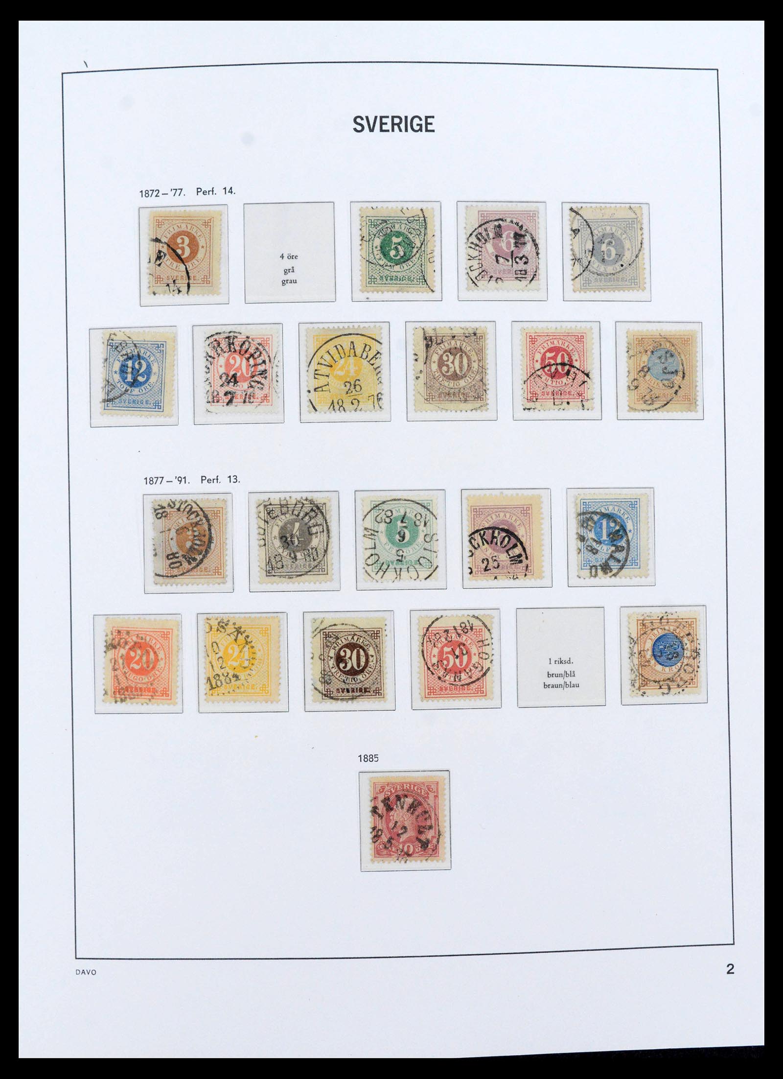 39641 0002 - Postzegelverzameling 39641 Zweden 1855-1986.