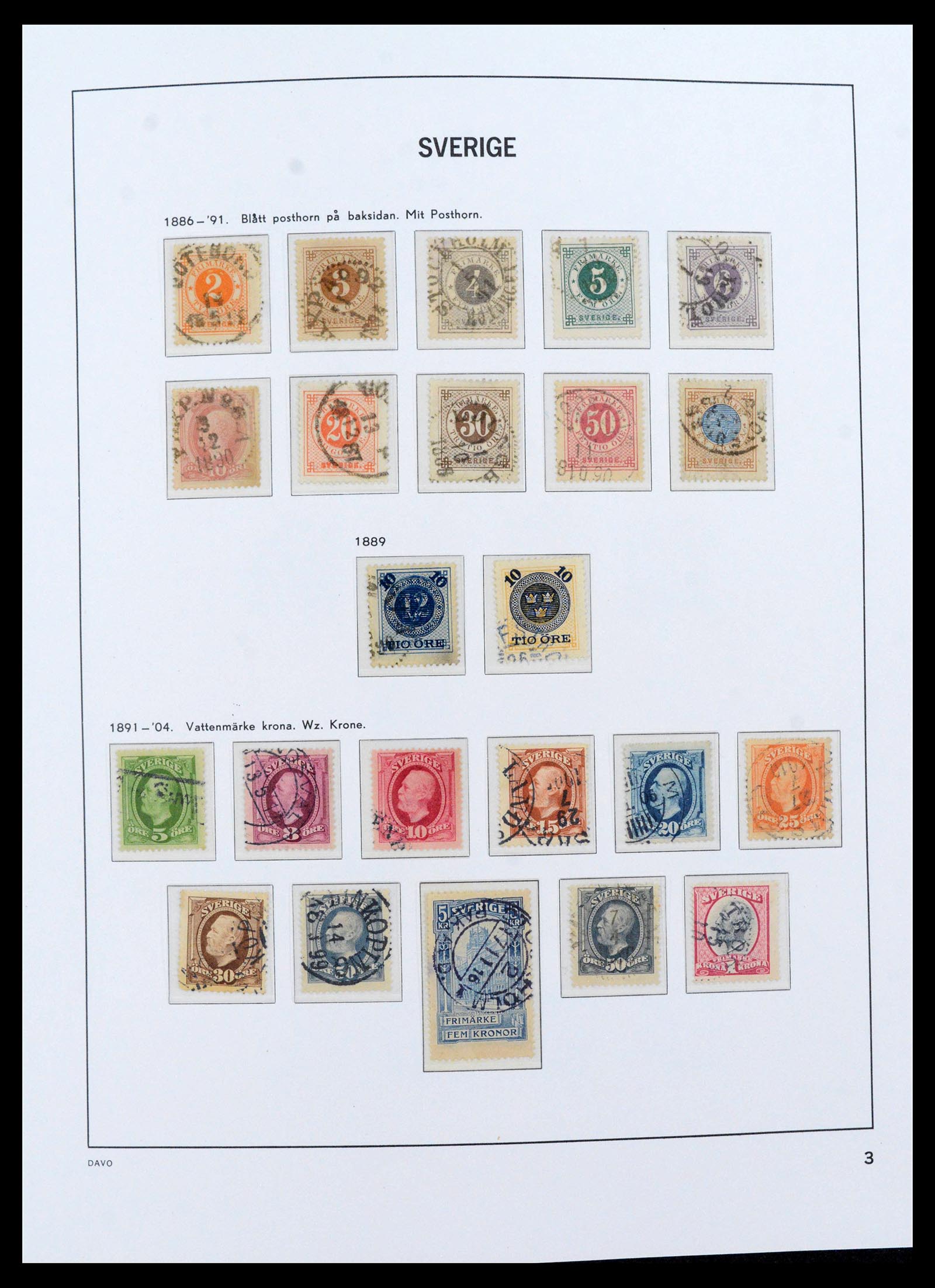 39641 0003 - Postzegelverzameling 39641 Zweden 1855-1986.