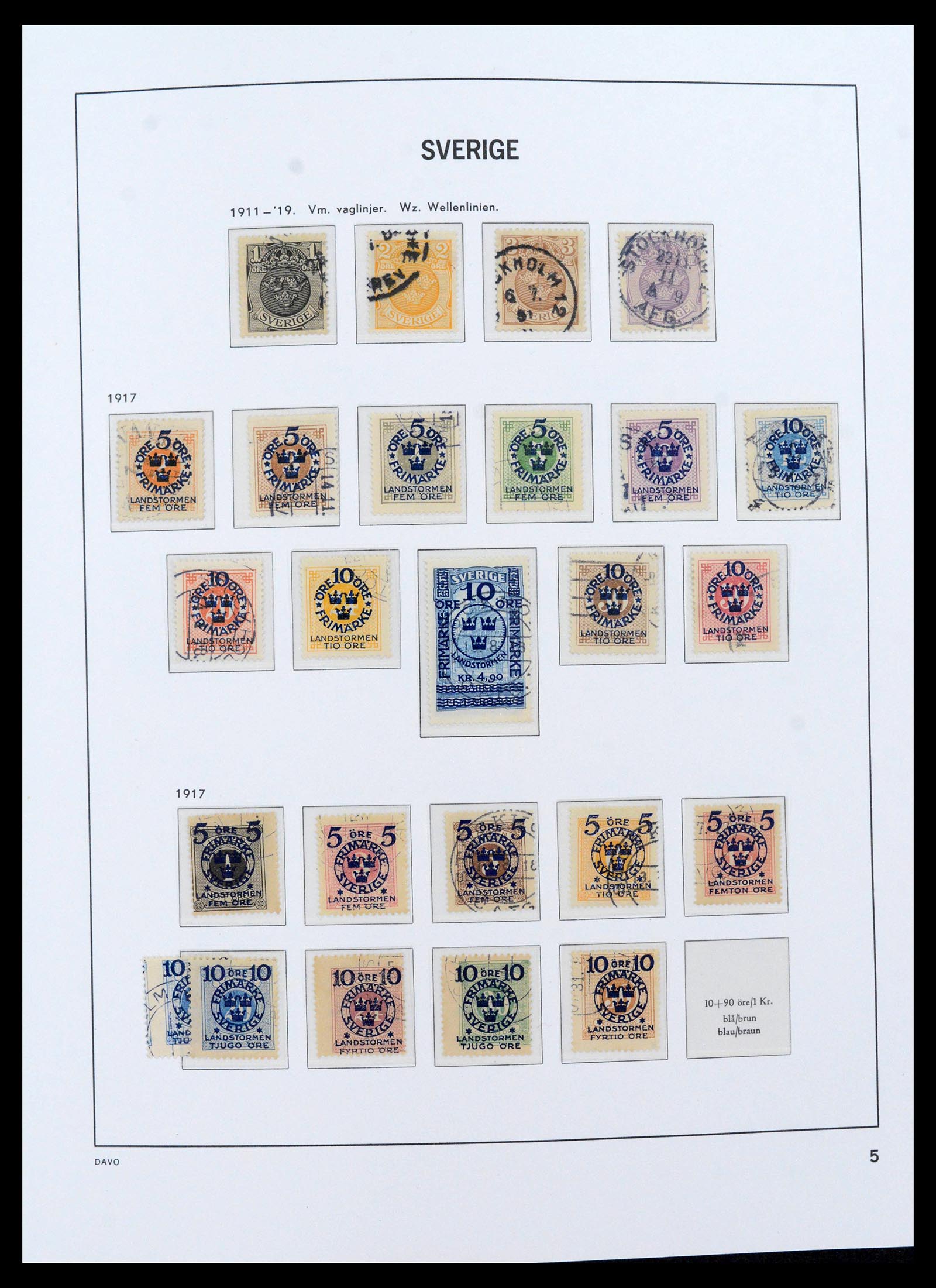 39641 0005 - Postzegelverzameling 39641 Zweden 1855-1986.