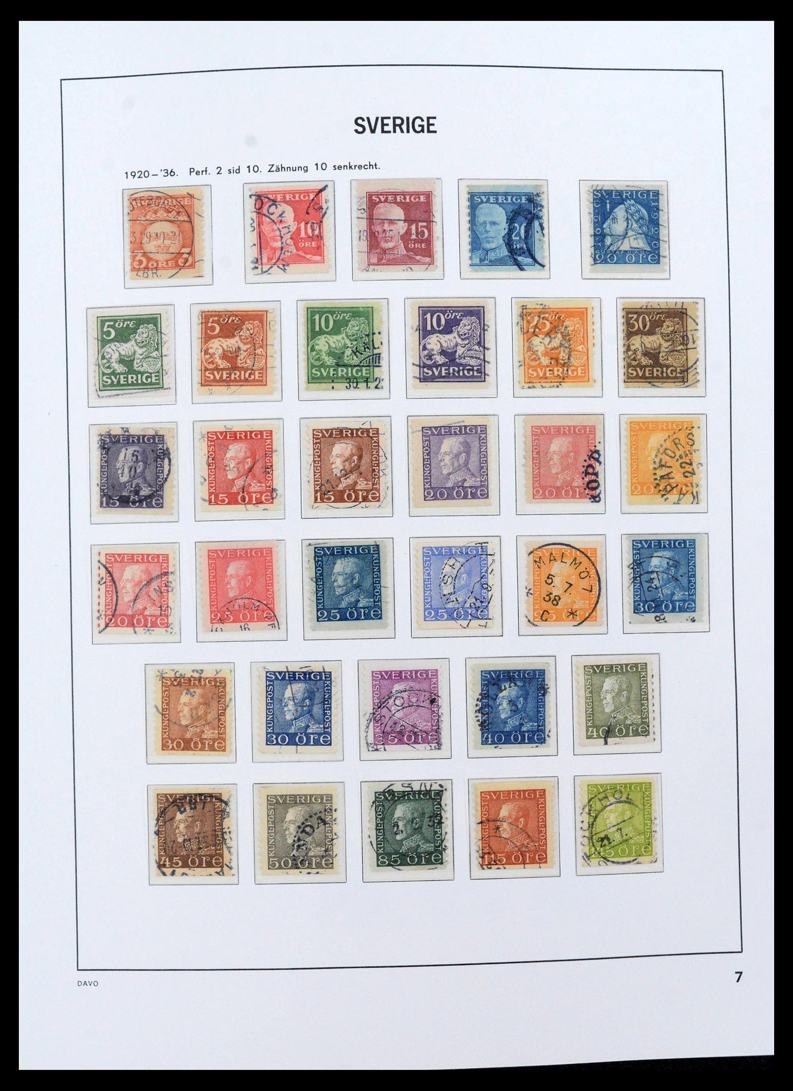 39641 0007 - Postzegelverzameling 39641 Zweden 1855-1986.
