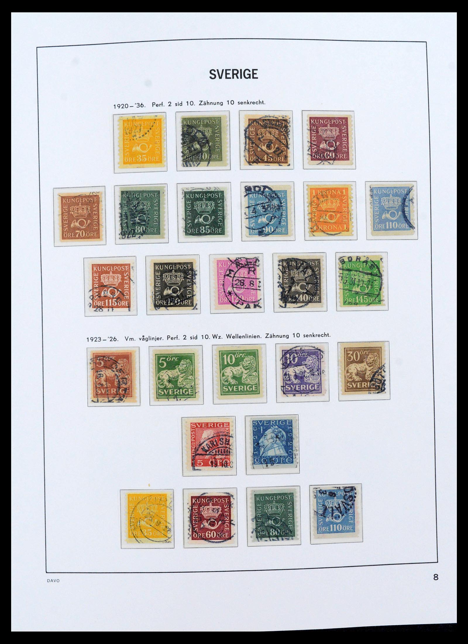 39641 0008 - Postzegelverzameling 39641 Zweden 1855-1986.