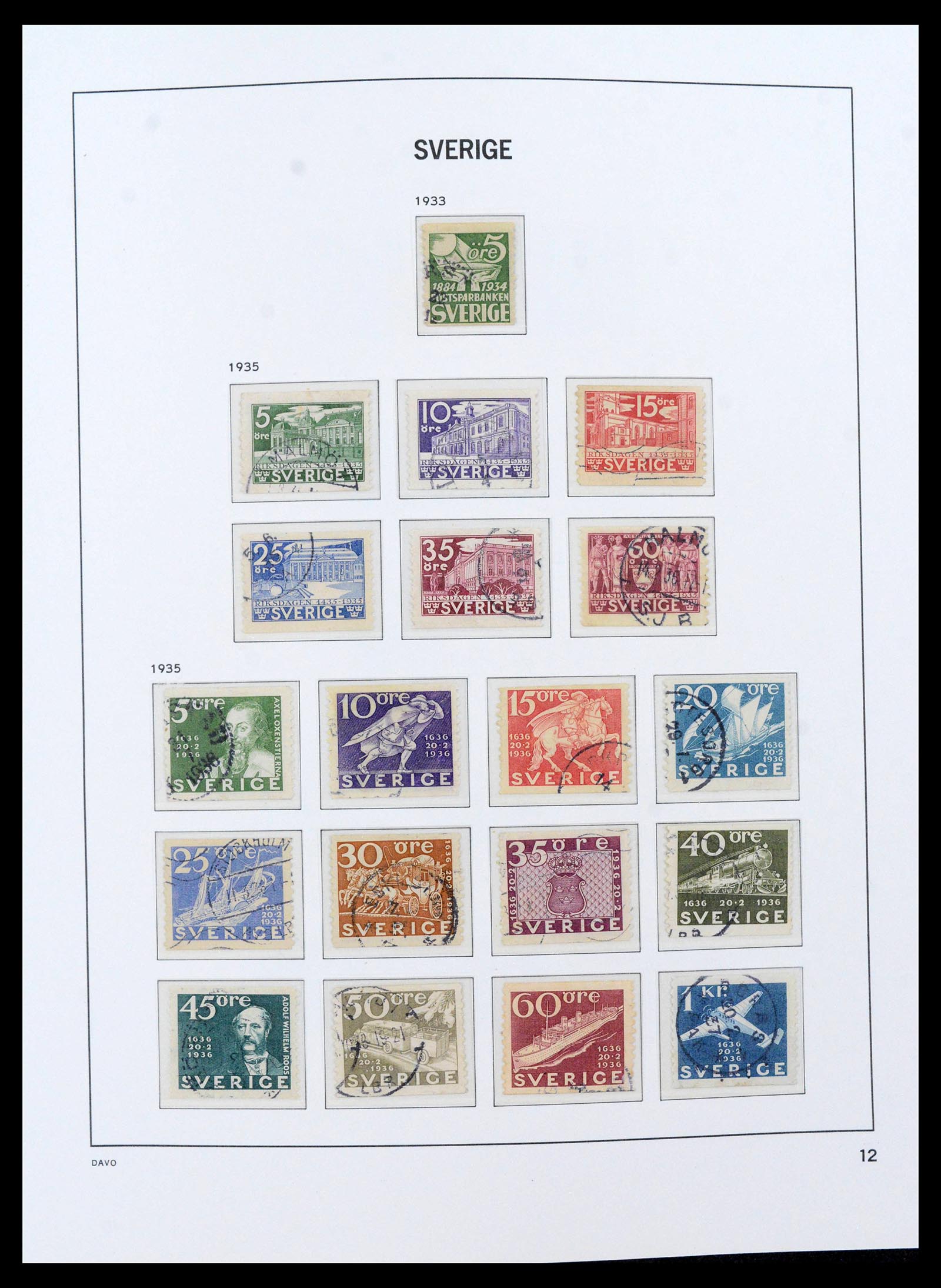 39641 0013 - Postzegelverzameling 39641 Zweden 1855-1986.
